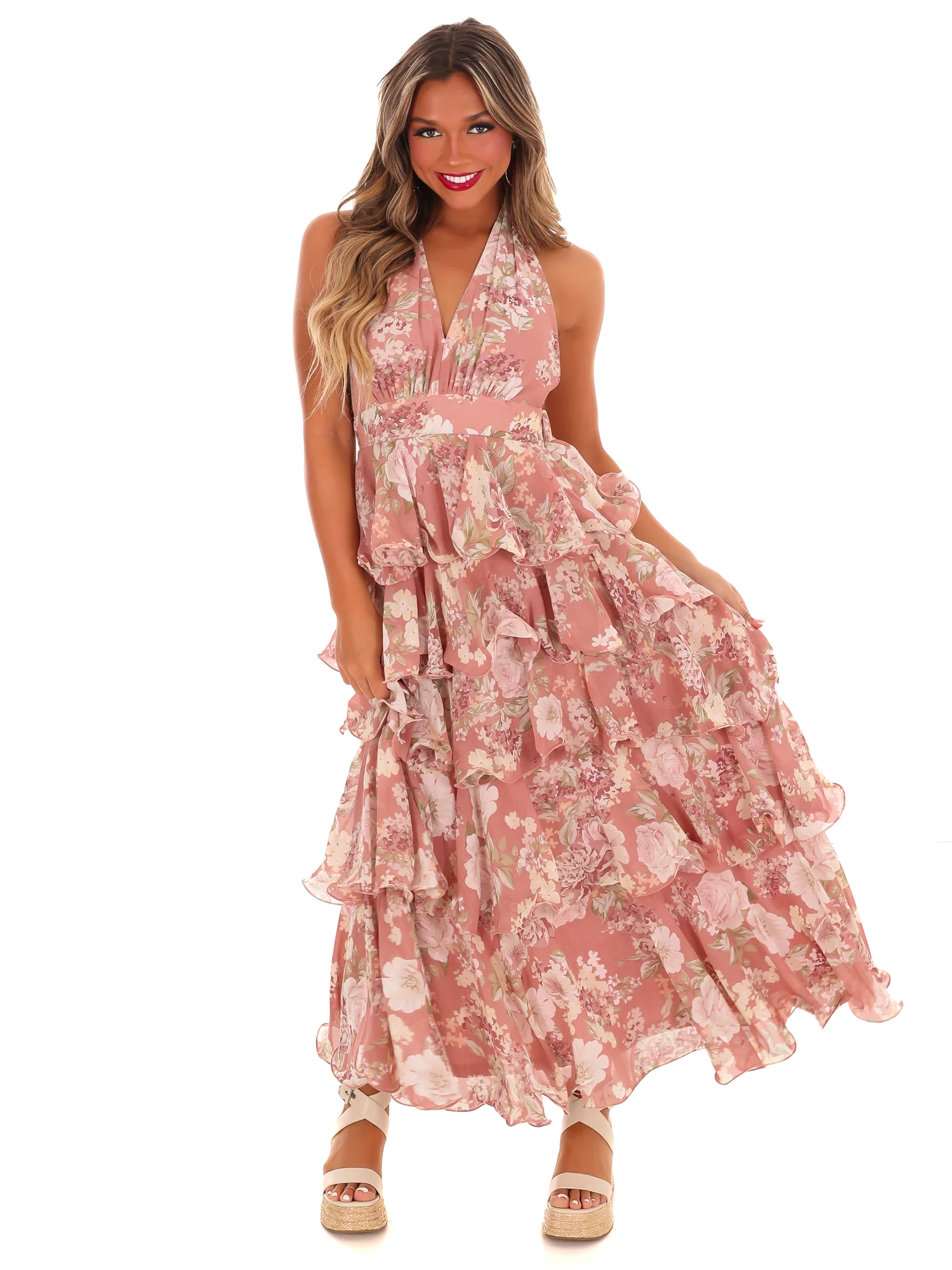 Place on Earth Halterneck Floral Dress - Image 5