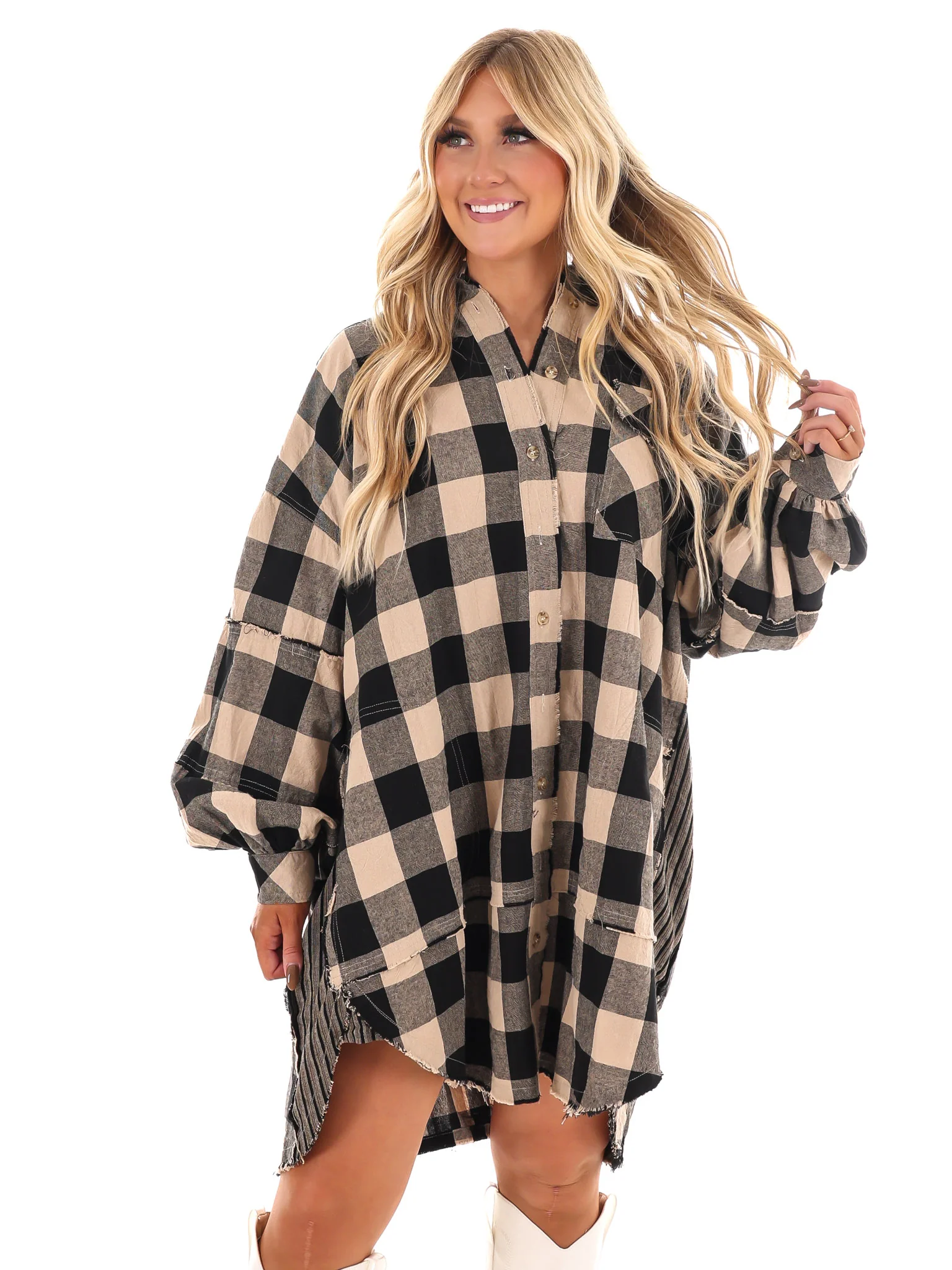 Plaid Days Tunic Dress - Image 3