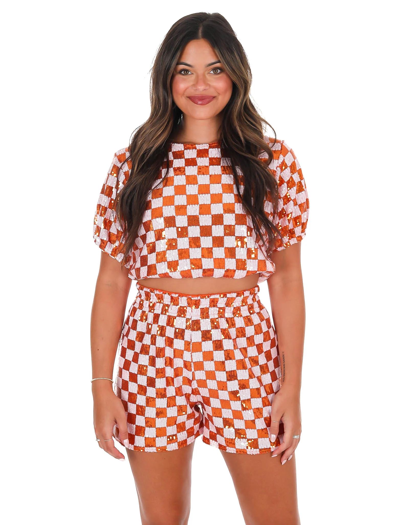 Play By Play Checker Sequin Top - Image 8