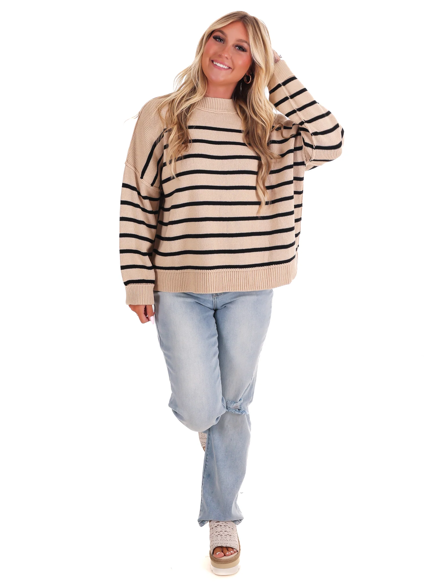 Playful Charm Stripe Sweater - Image 13