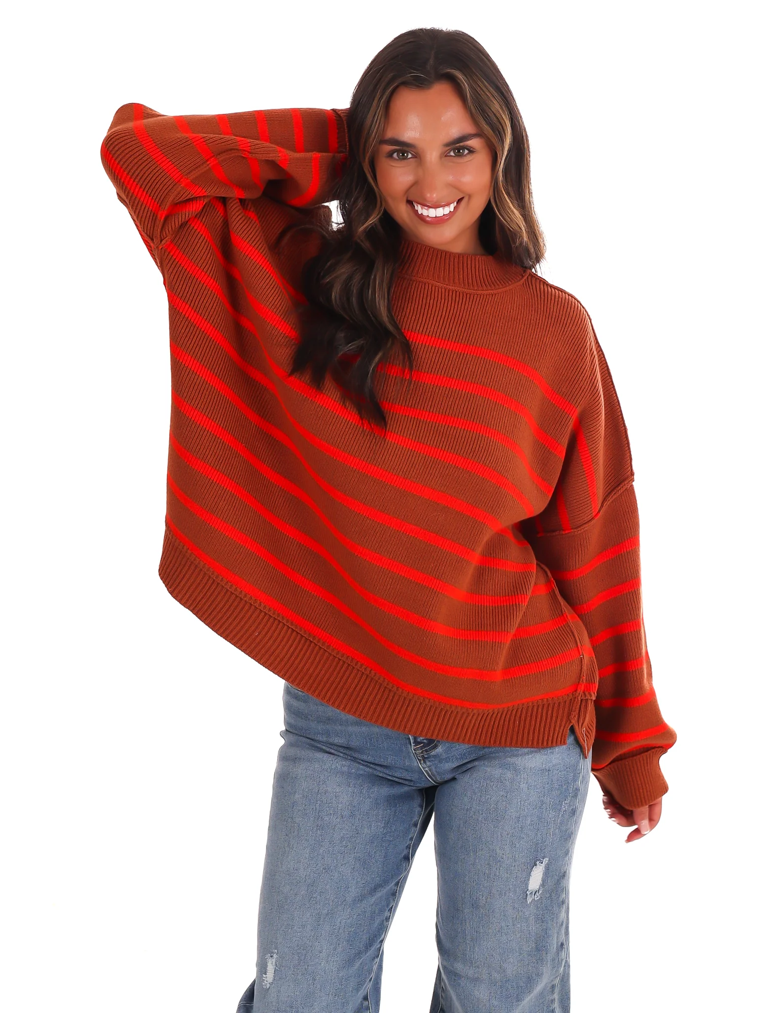 Playful Charm Stripe Sweater - Image 5