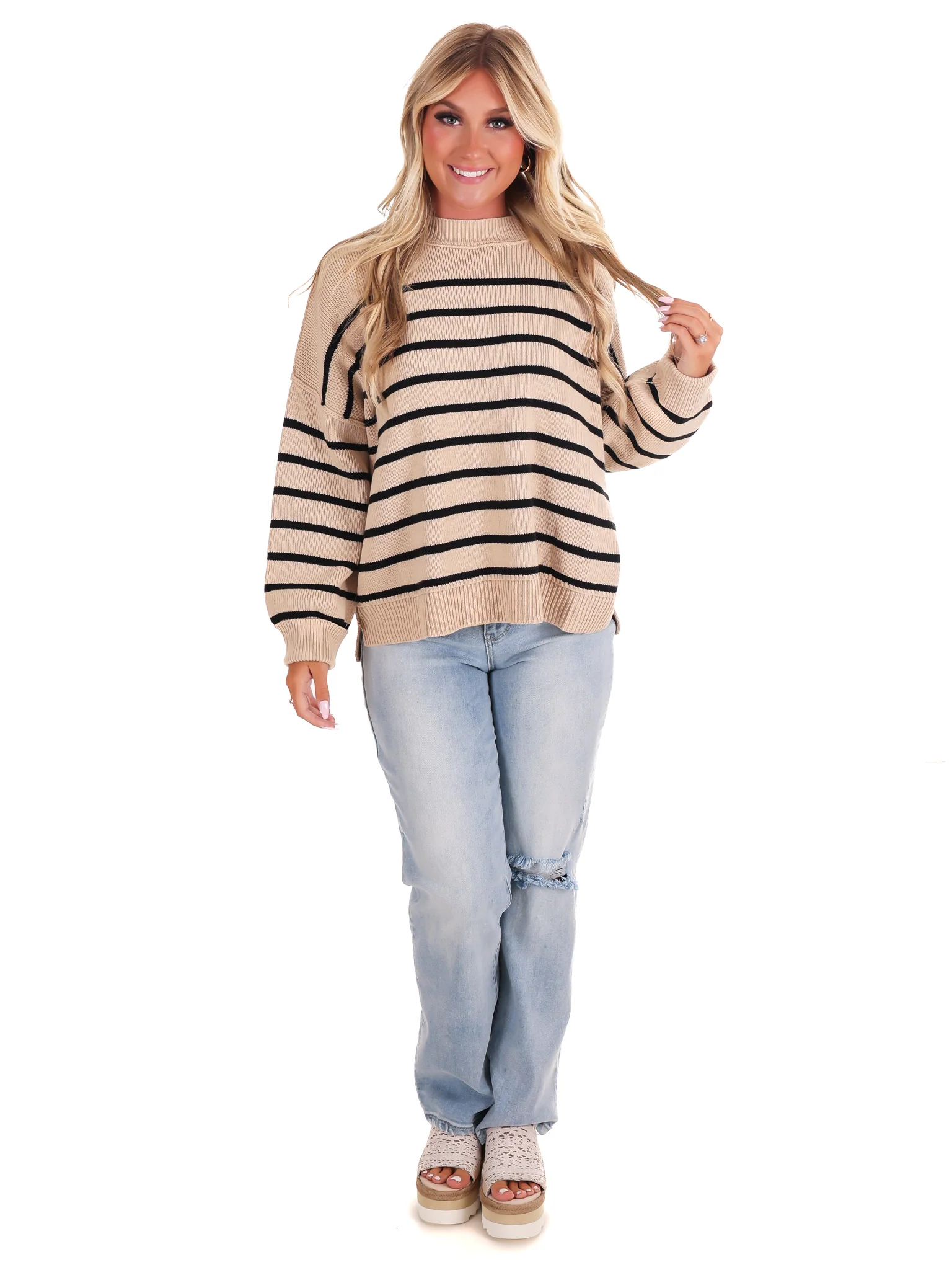 Playful Charm Stripe Sweater - Image 8