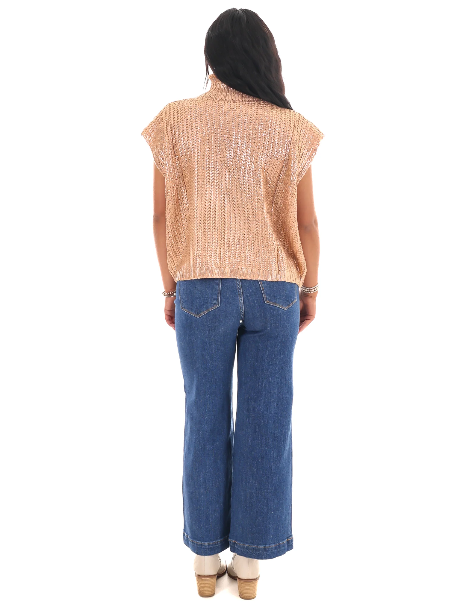 Playful Pop Metallic Foil Sweater - Image 31