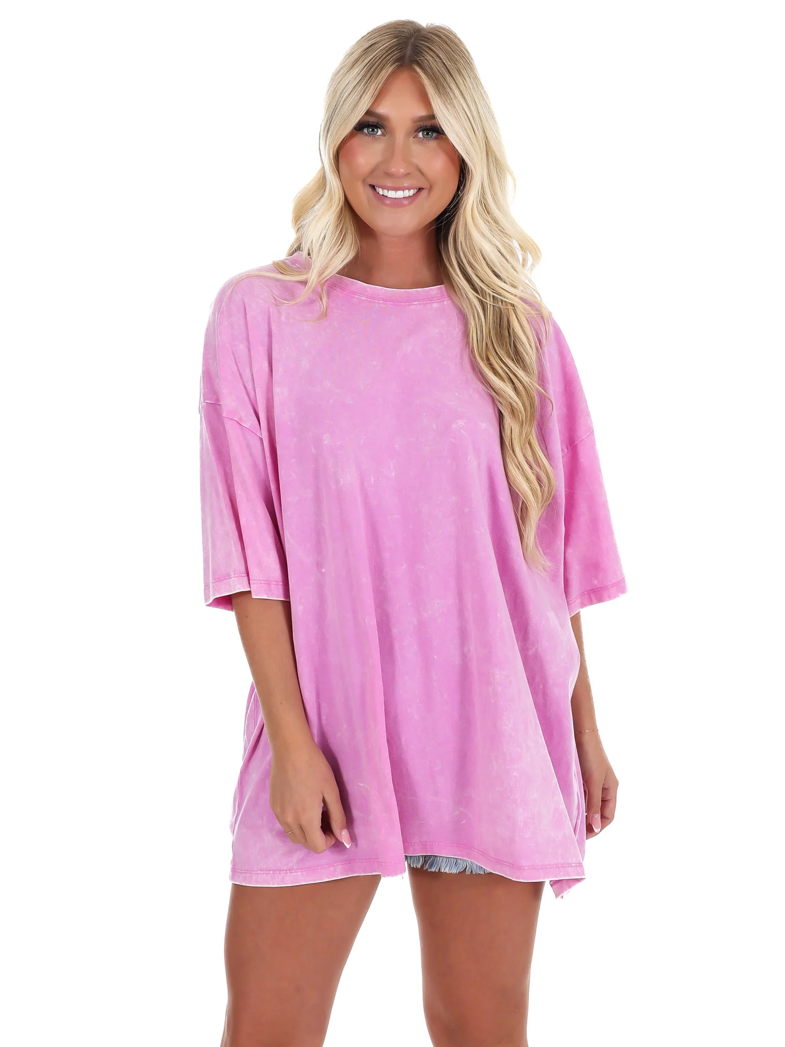 Playing Games Acid Wash Boyfriend Tee - Image 101