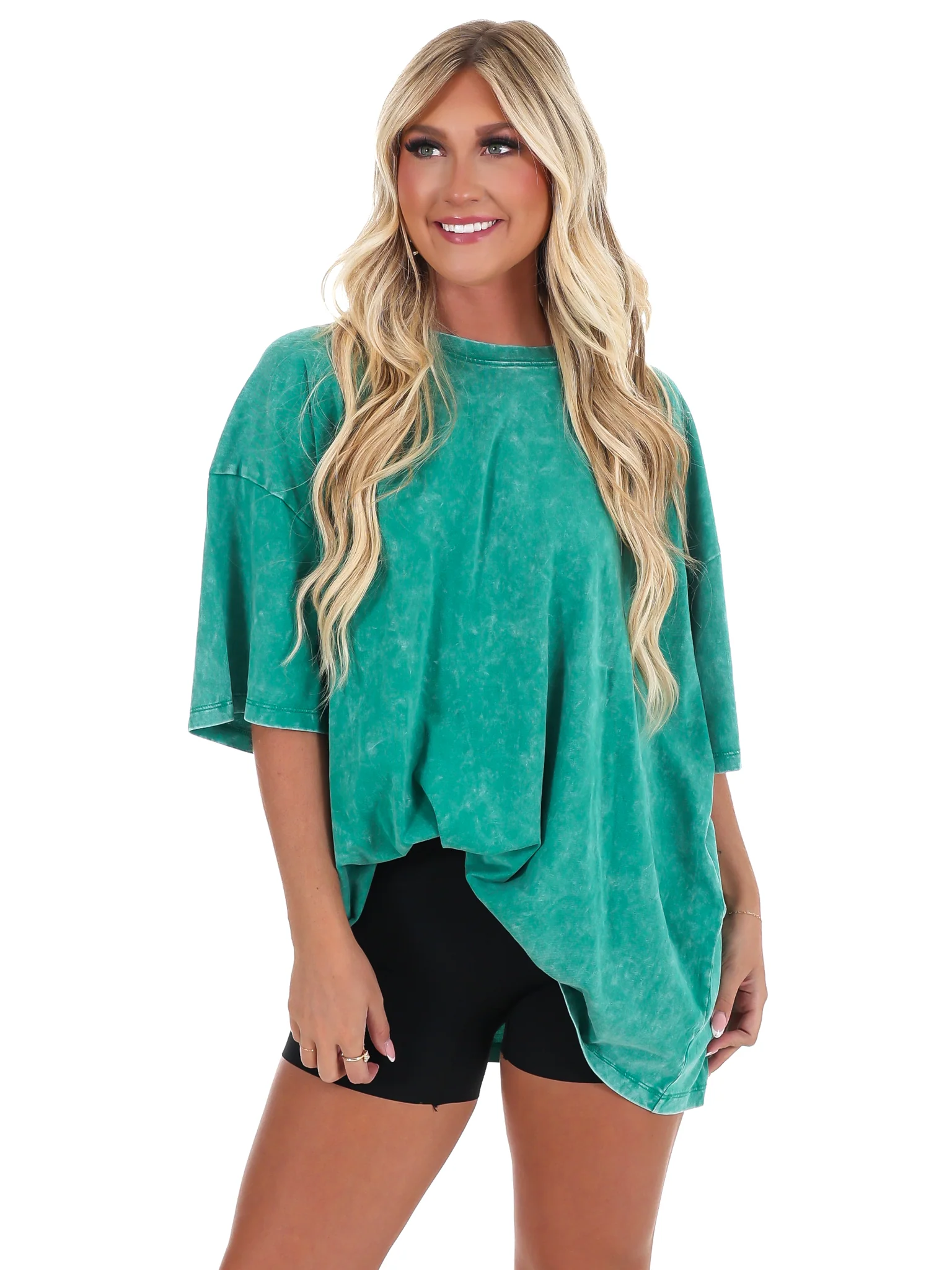 Playing Games Acid Wash Boyfriend Tee - Image 106