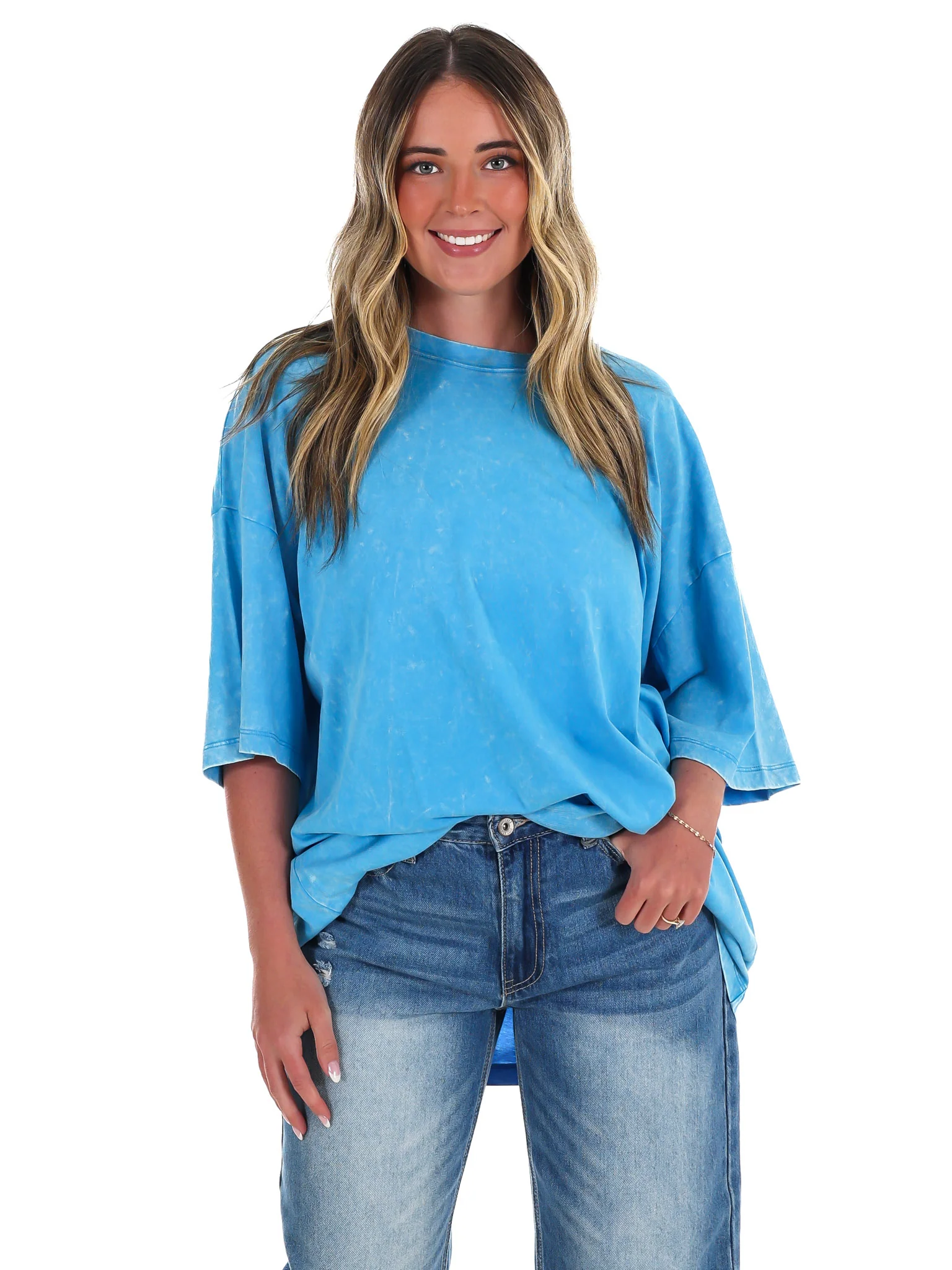Playing Games Acid Wash Boyfriend Tee - Image 118