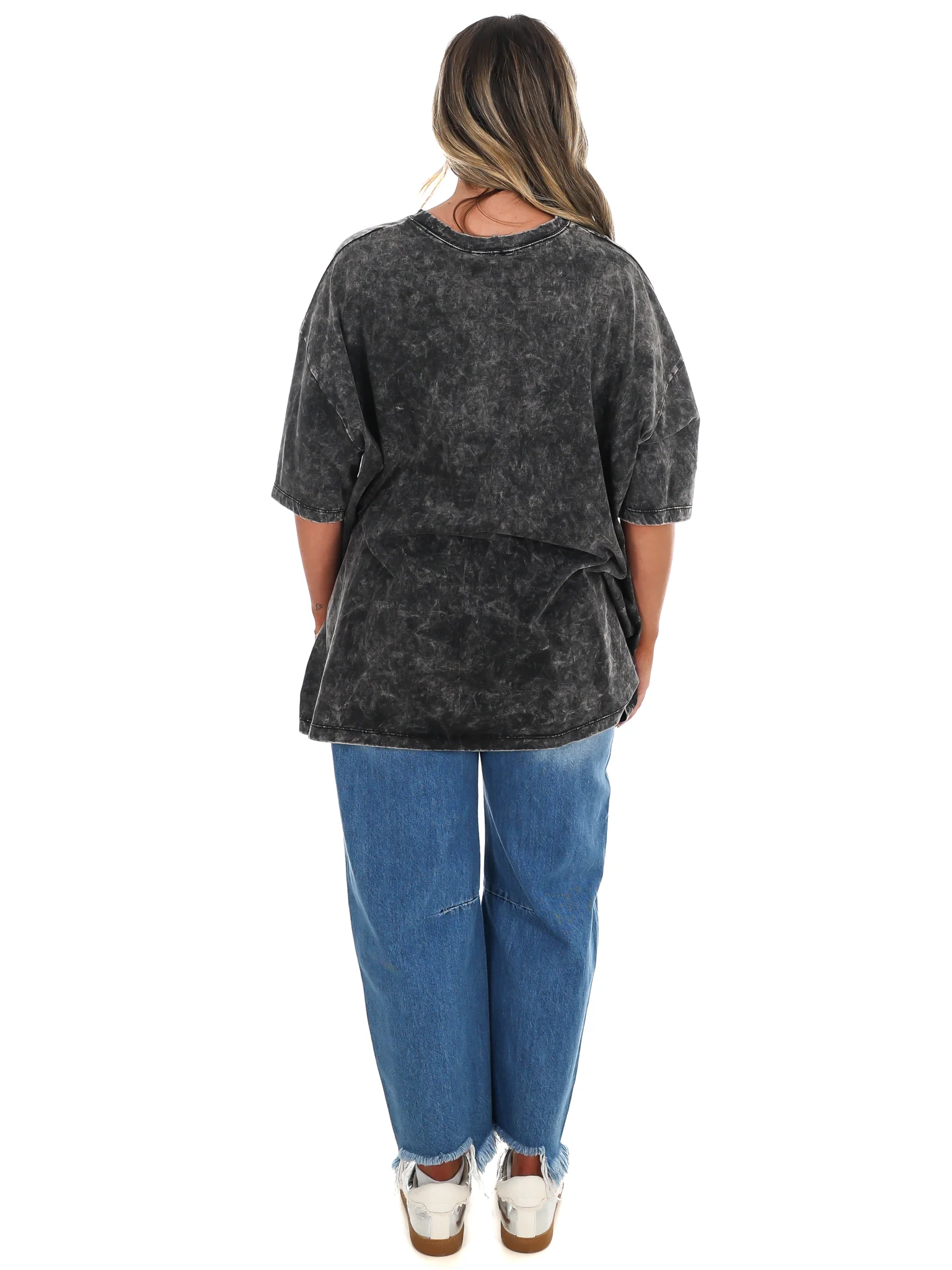 Playing Games Acid Wash Boyfriend Tee - Image 14