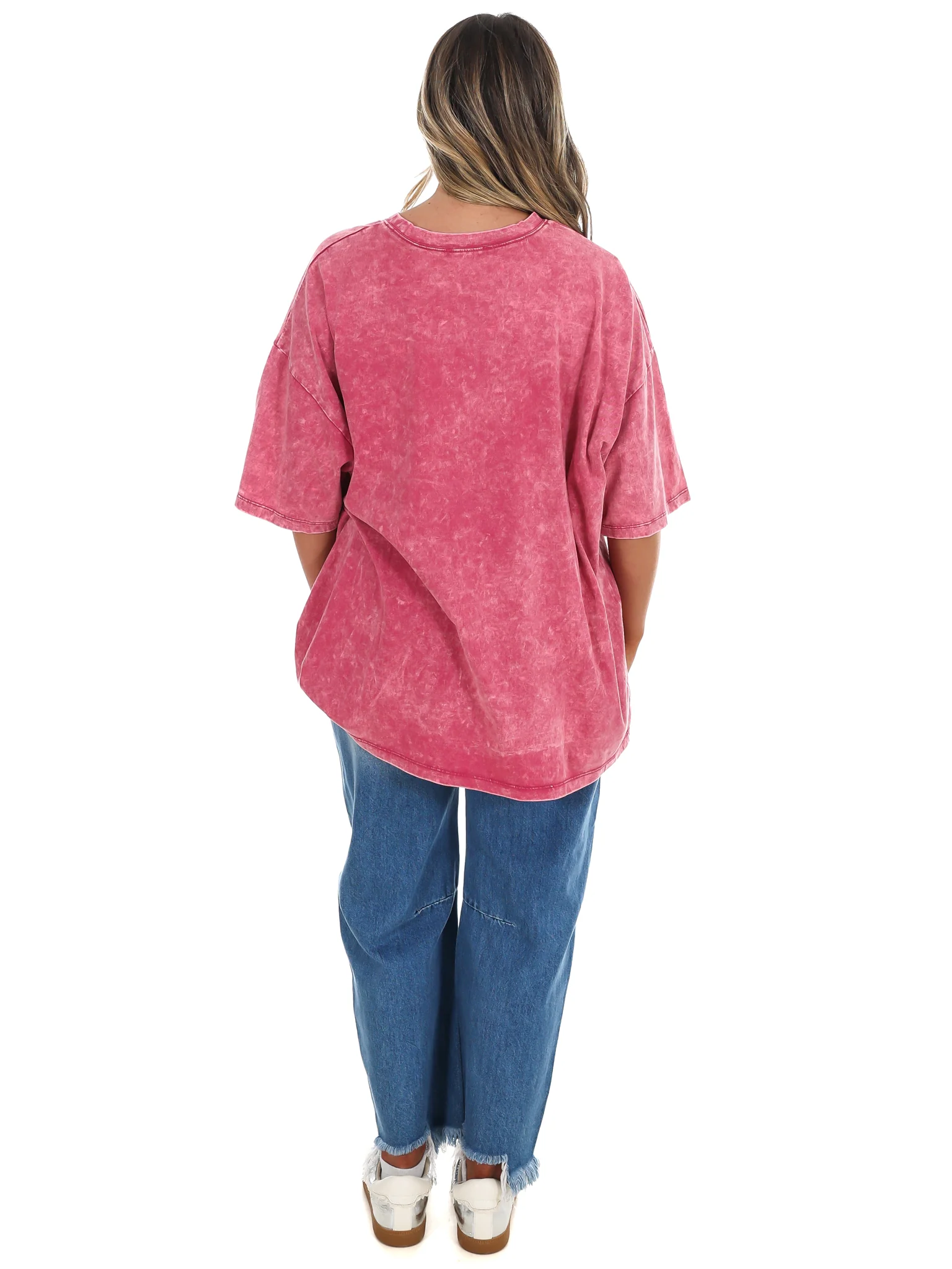 Playing Games Acid Wash Boyfriend Tee - Image 21