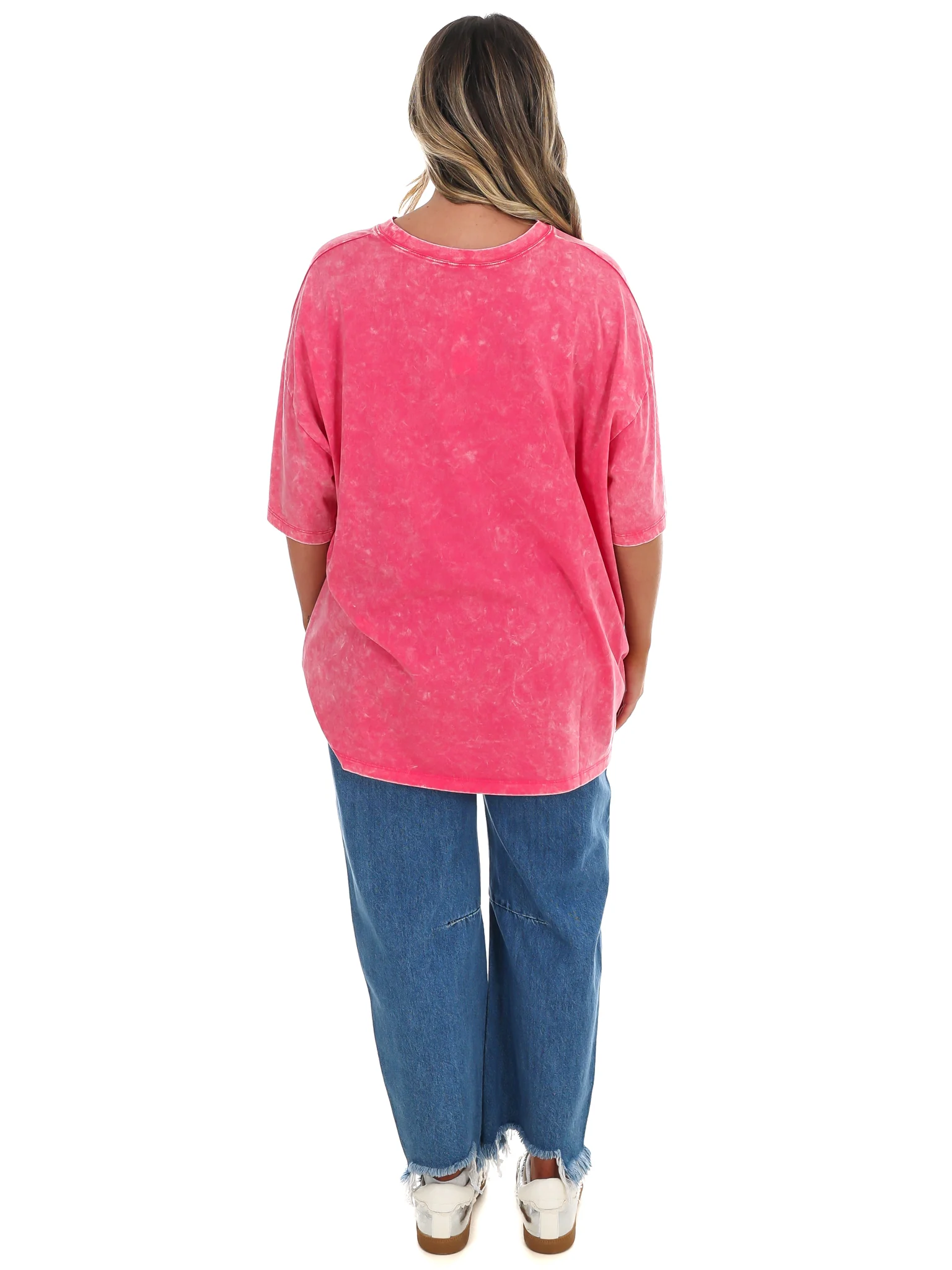 Playing Games Acid Wash Boyfriend Tee - Image 7