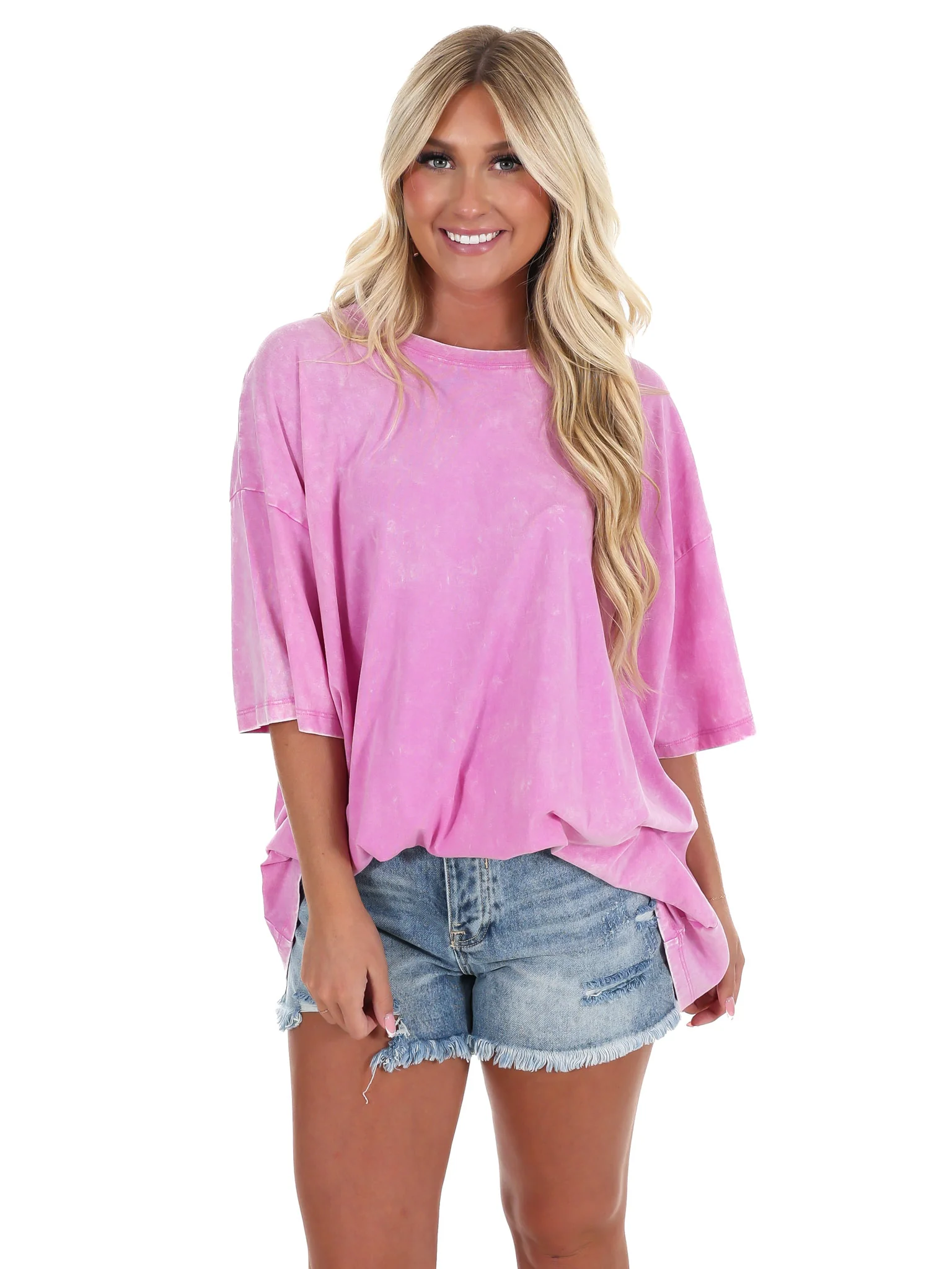 Playing Games Acid Wash Boyfriend Tee - Image 99