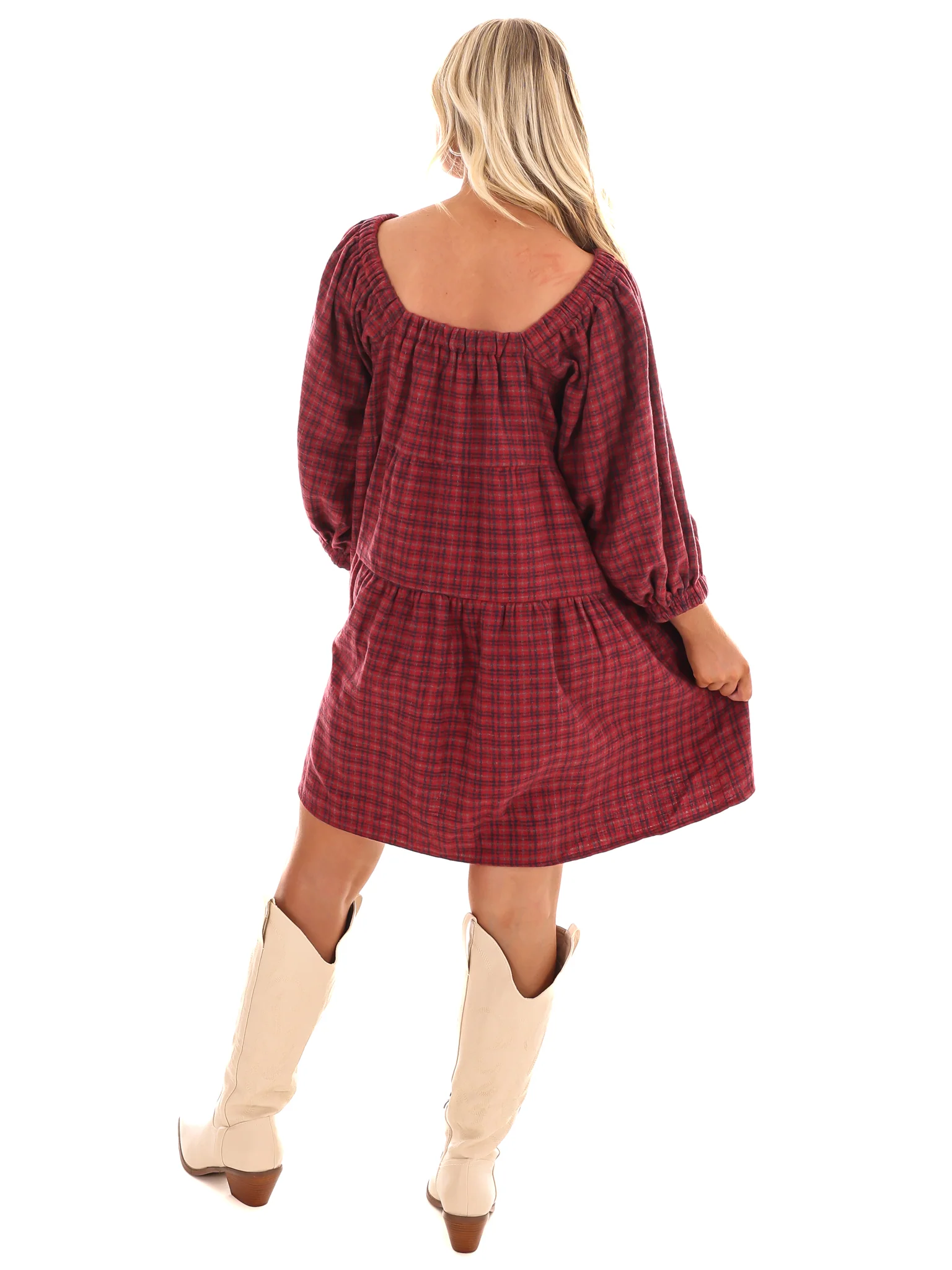 Pocketful of Plaid Tiered Dress - Image 16