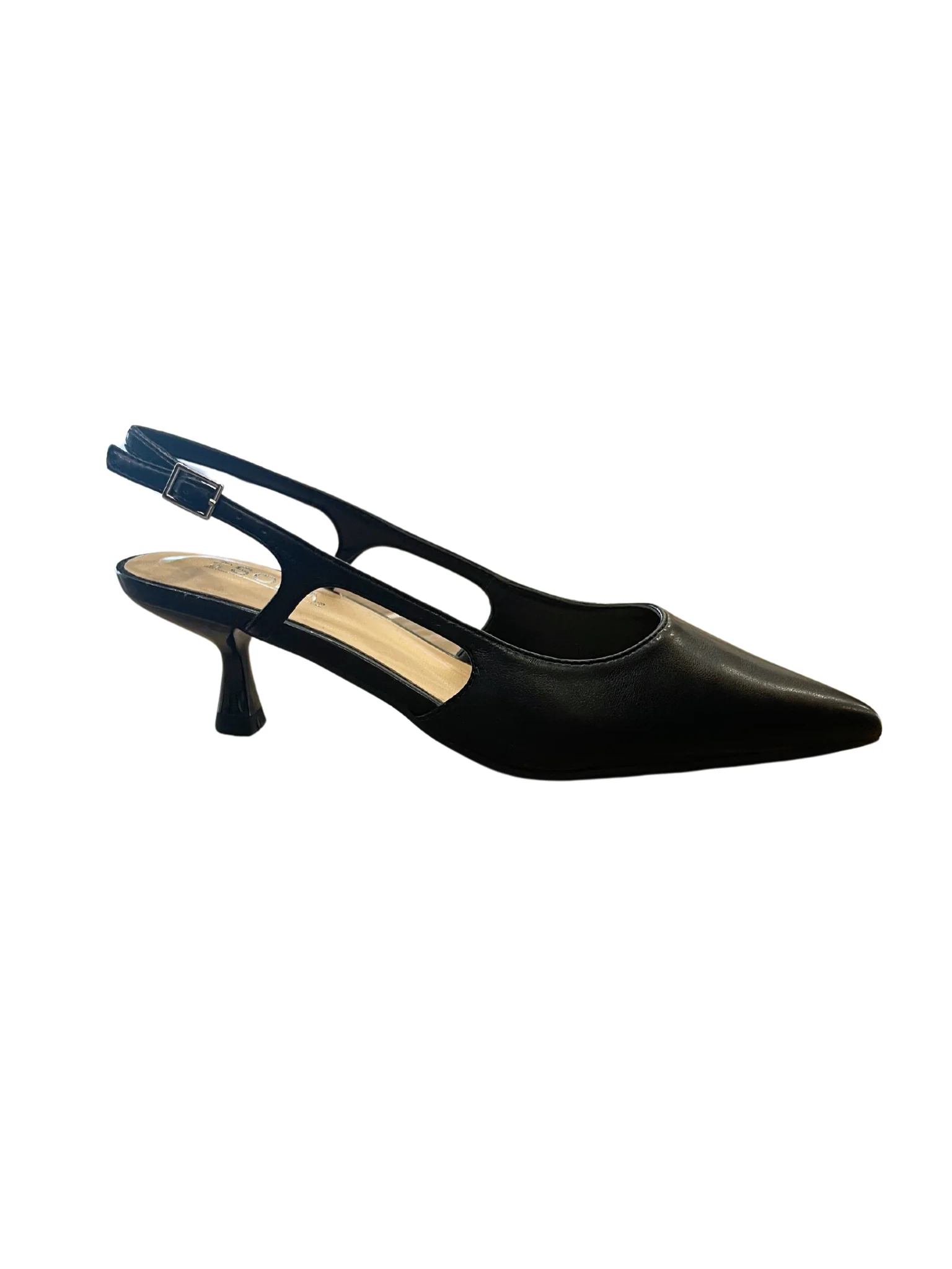 Pointed-Toe Leather High Heel