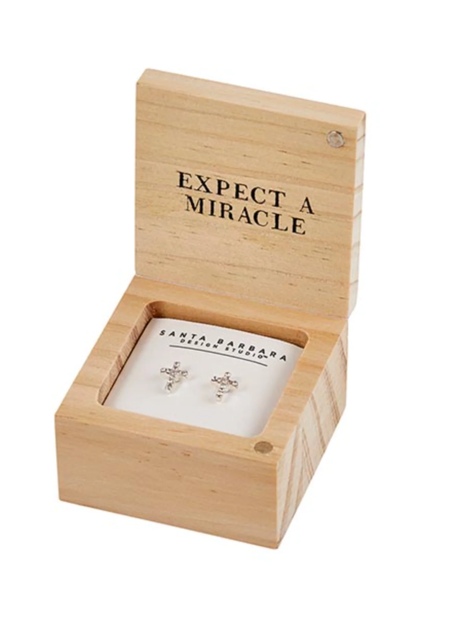 Pray. Wait. Trust. Treasure Box Earrings - Image 2
