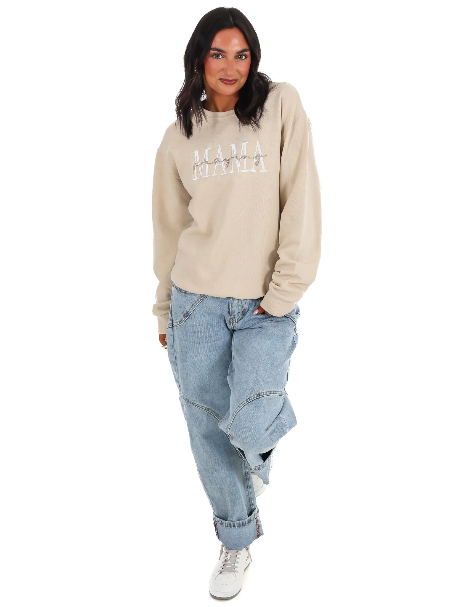 Praying Mama Embroidered Sweatshirt - Image 4