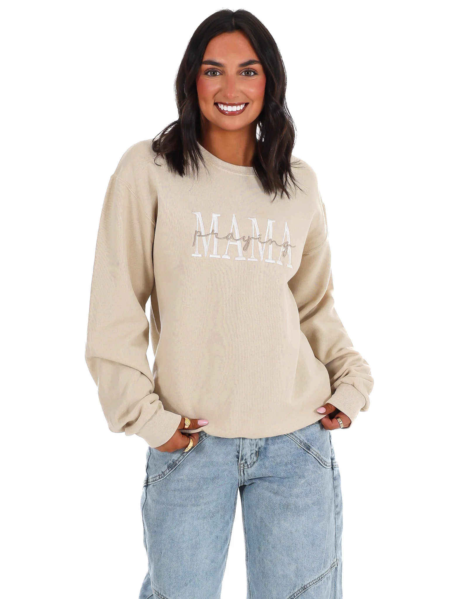 Praying Mama Embroidered Sweatshirt - Image 5
