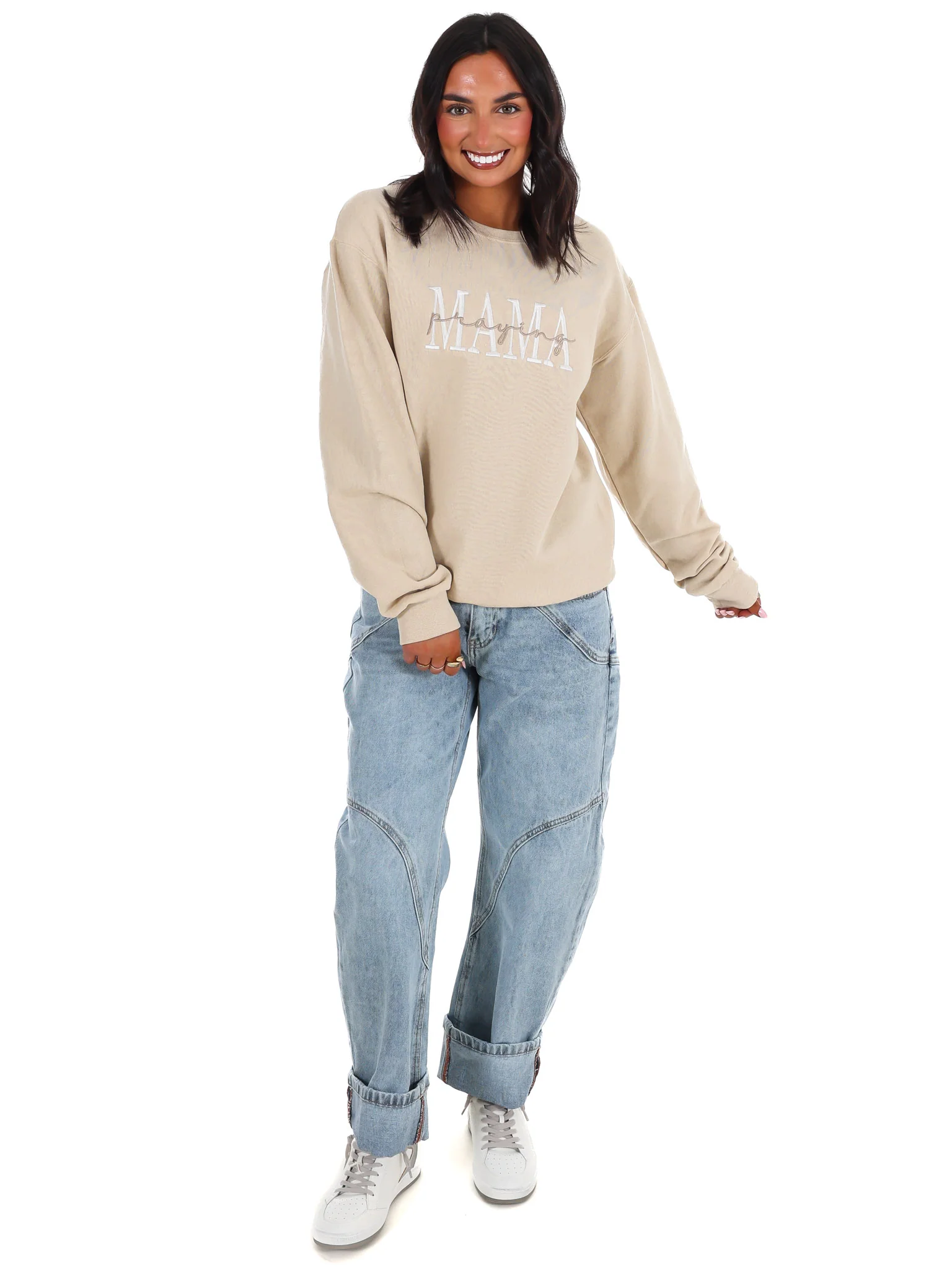 Praying Mama Embroidered Sweatshirt - Image 6