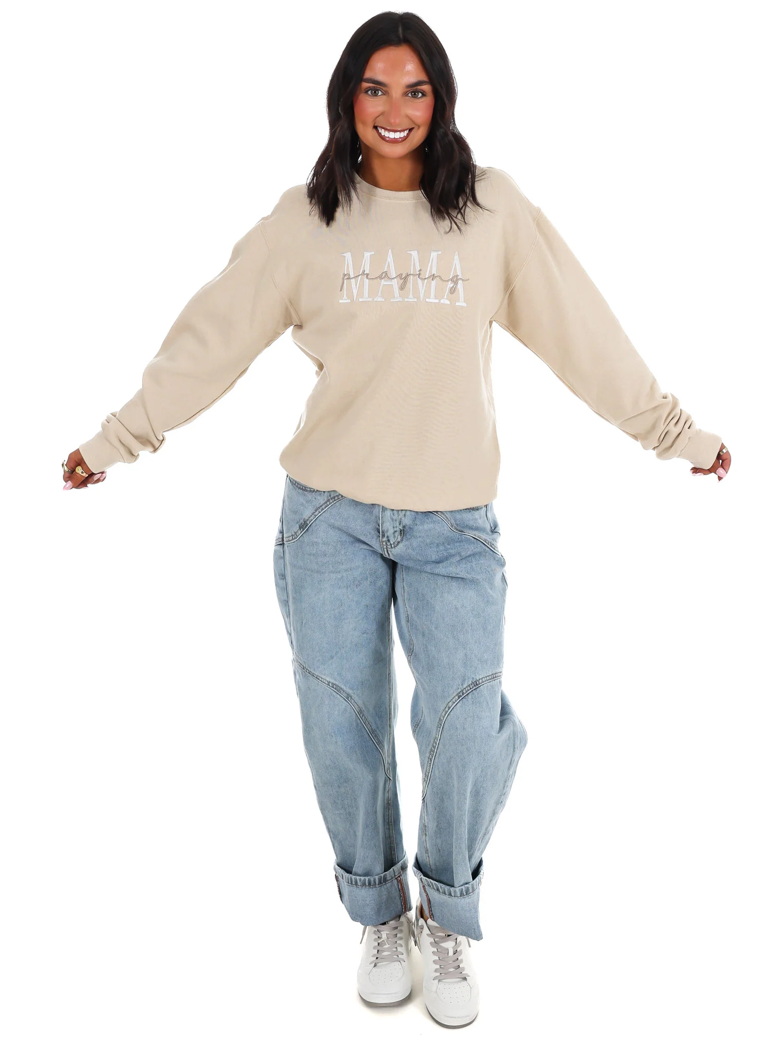 Praying Mama Embroidered Sweatshirt - Image 7