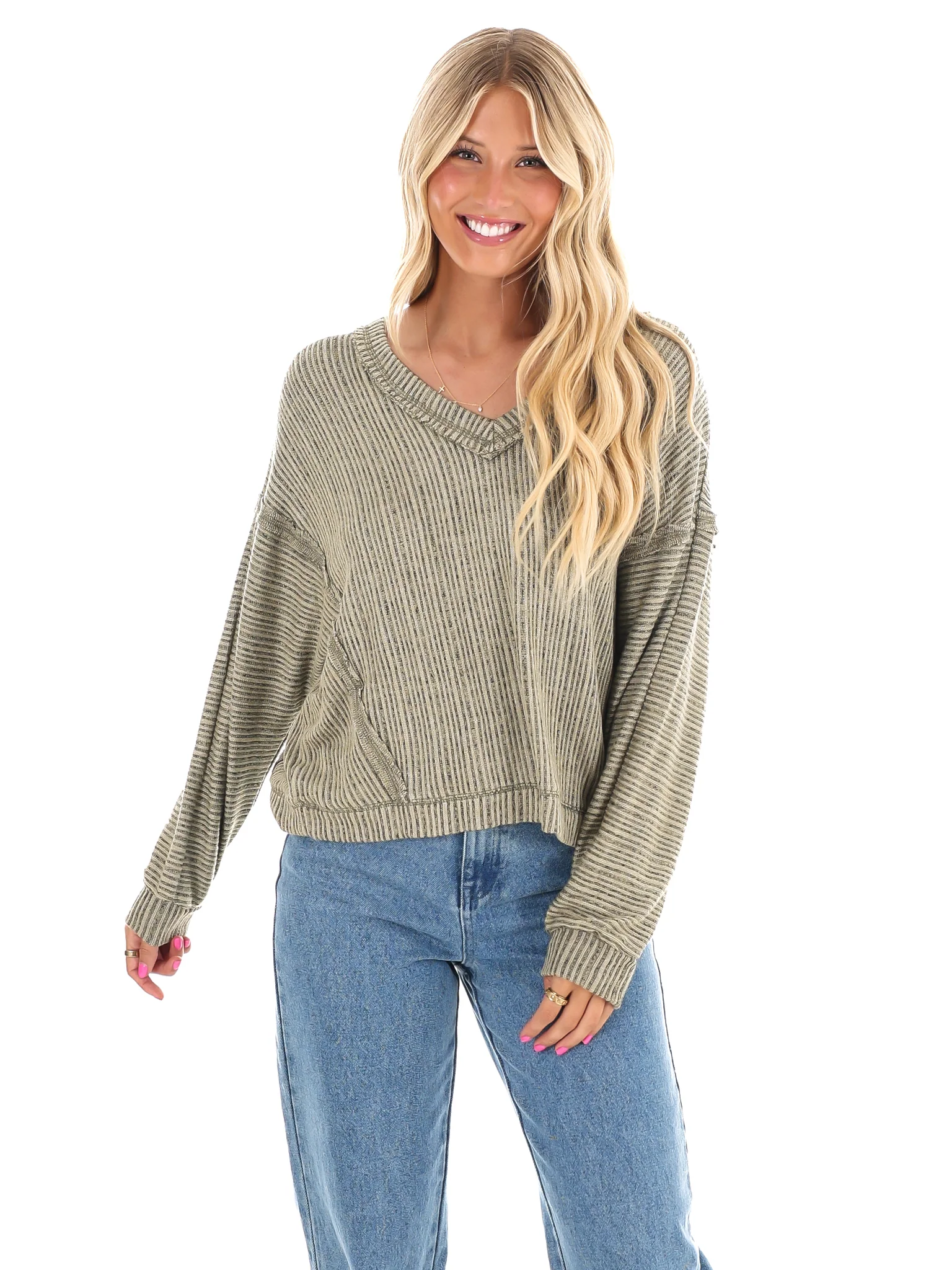 Pretty on Point V-Neck Top - Image 3