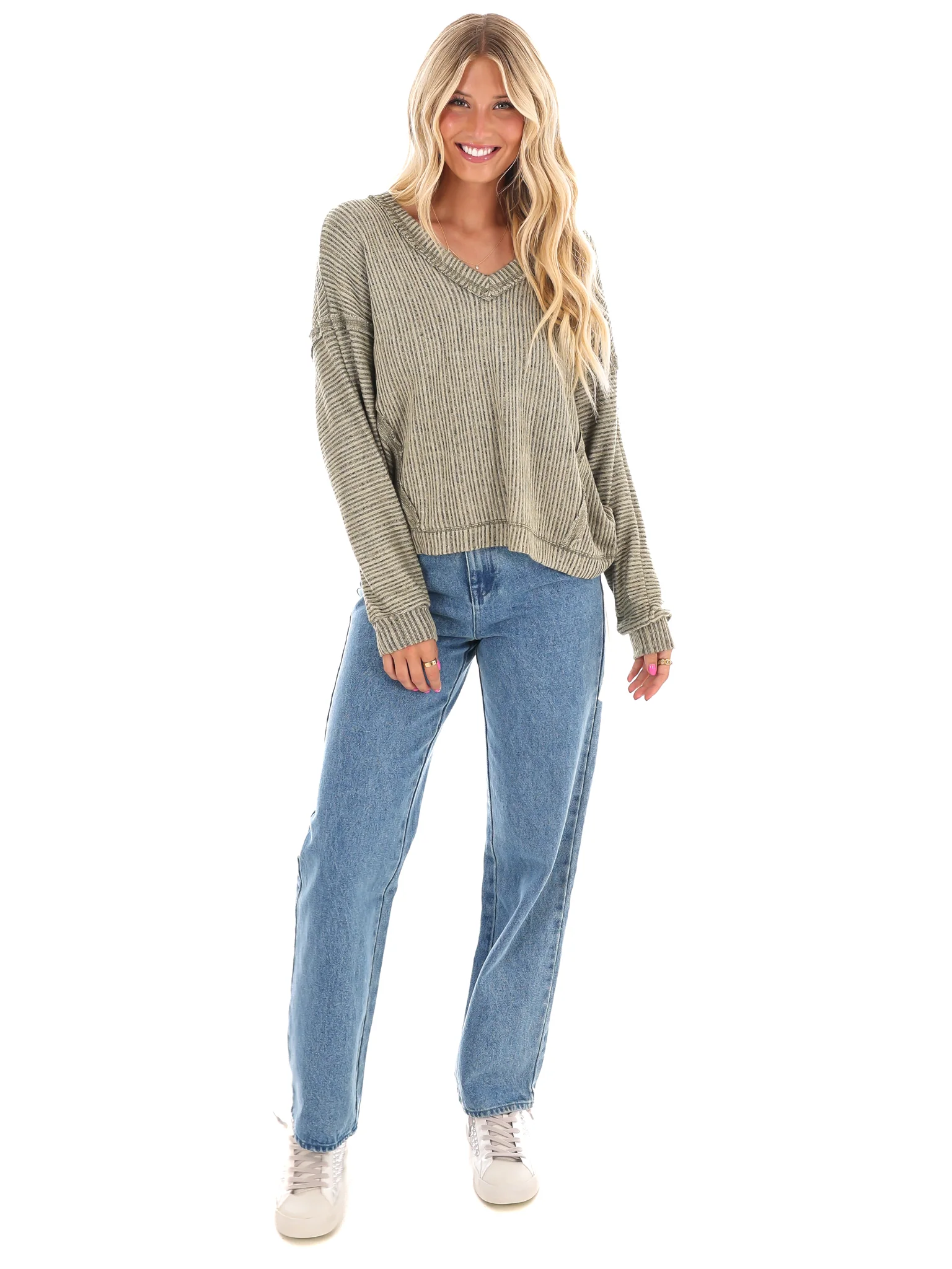 Pretty on Point V-Neck Top - Image 6