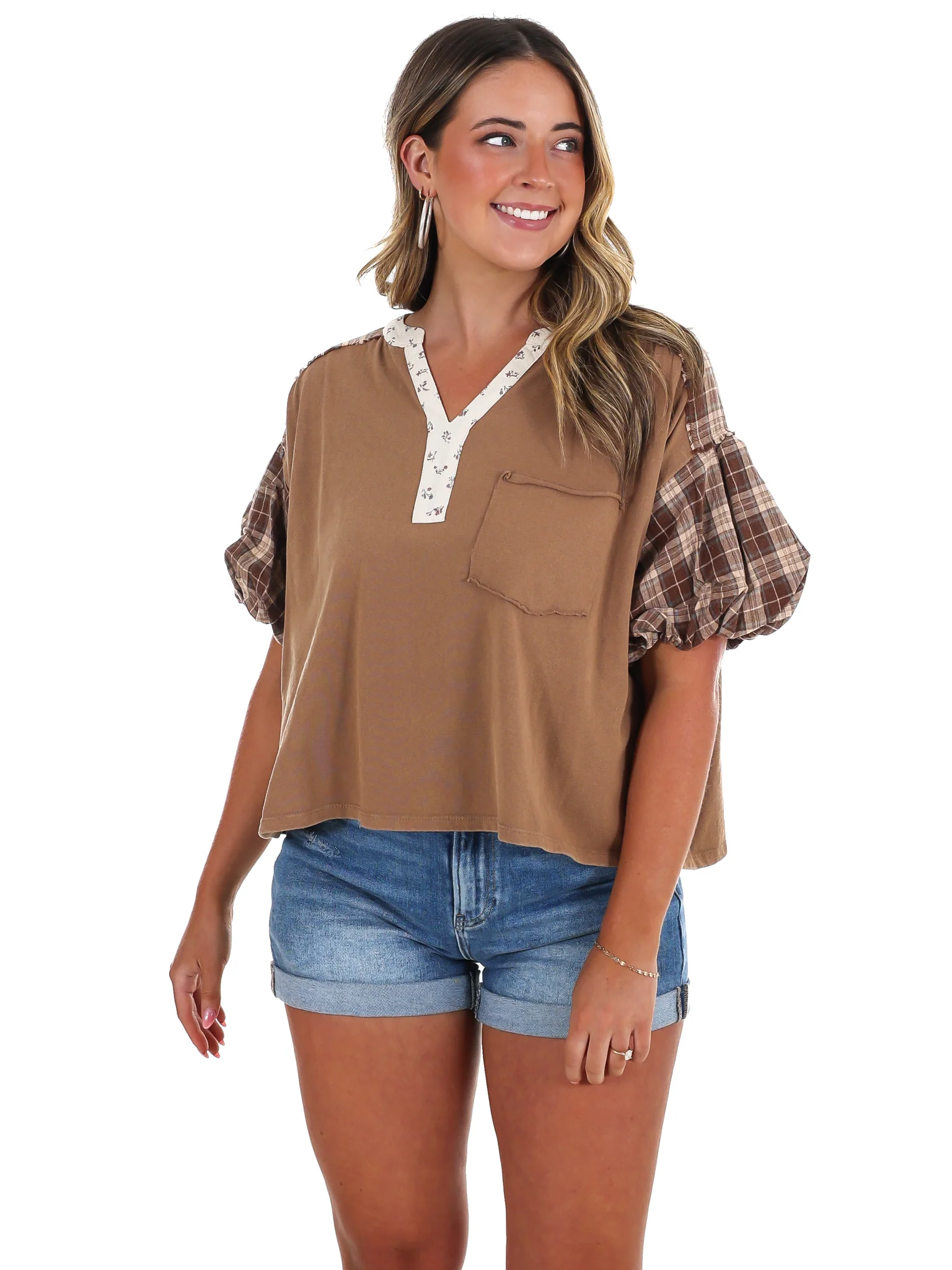 Puff & Plaid Top - Image 5