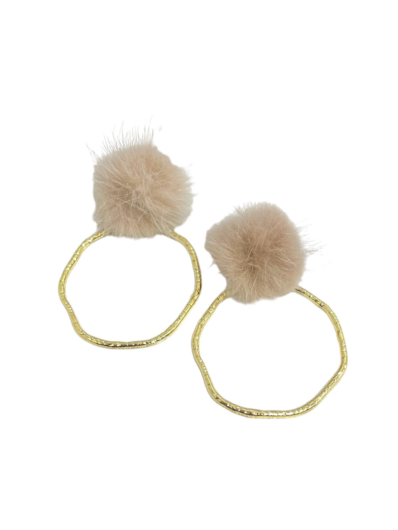 Puff Post Hoop Earrings - Image 2