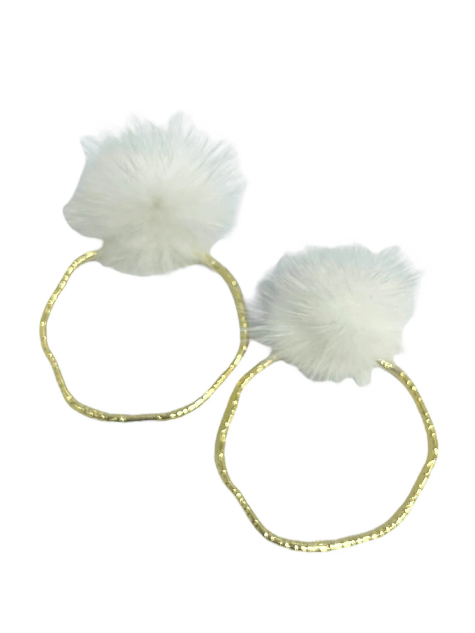 Puff Post Hoop Earrings - Image 3