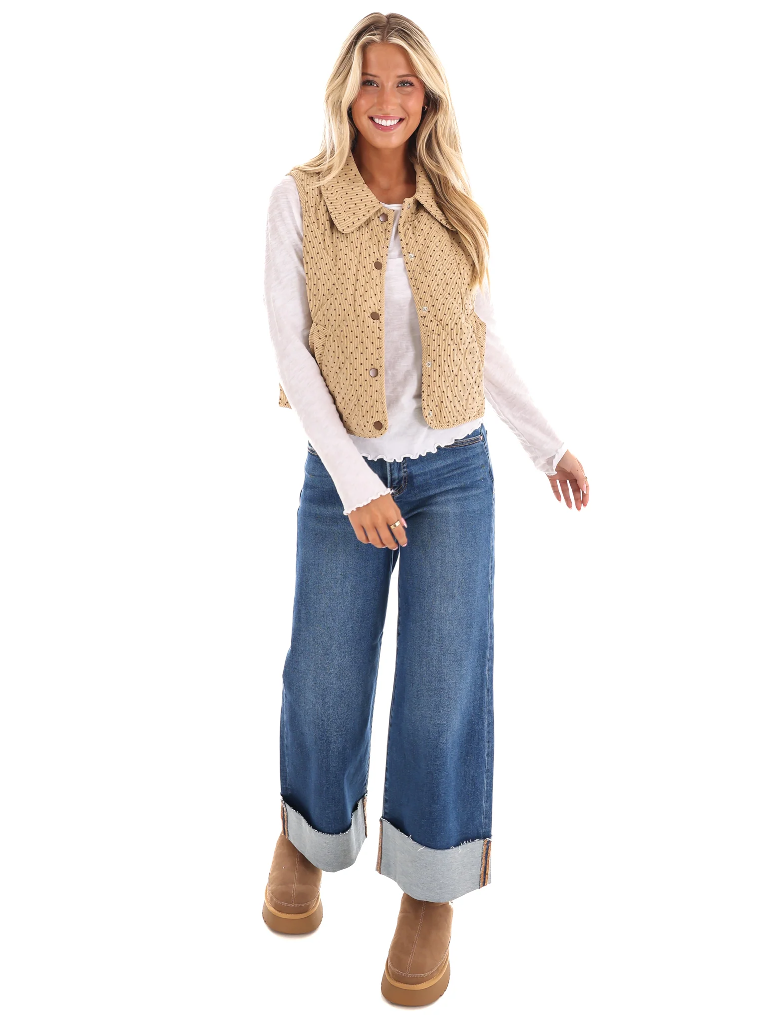 Quilted Charm Corduroy Vest - Image 6