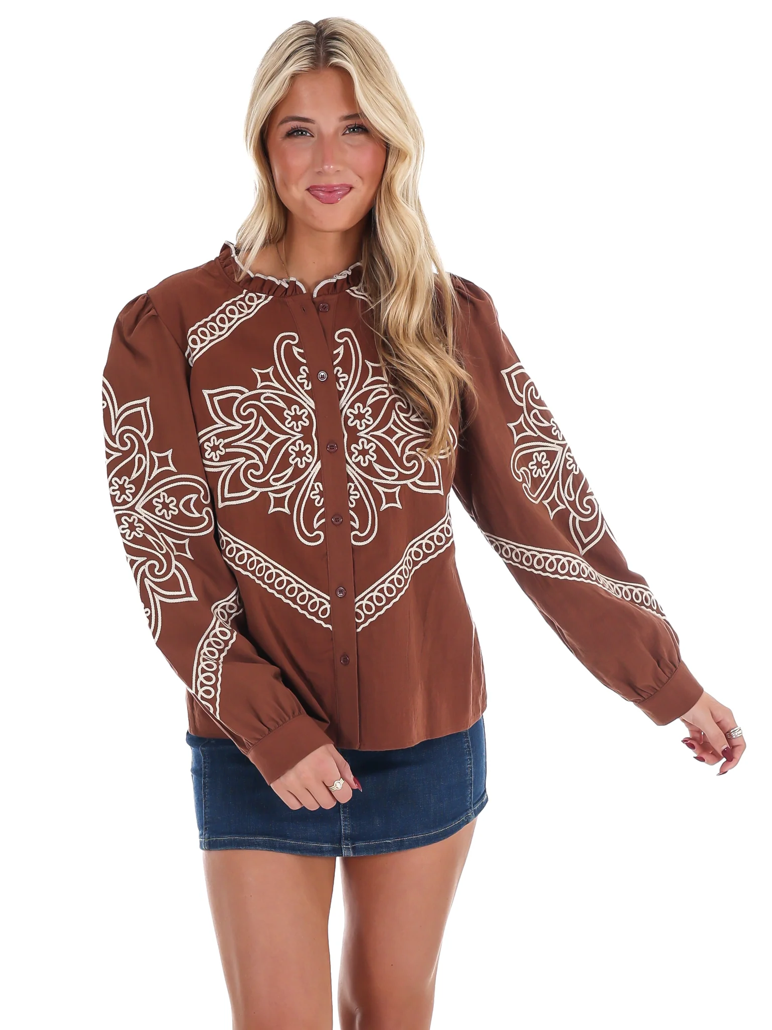 Ranch Rebel Embroidered Top - Image 3