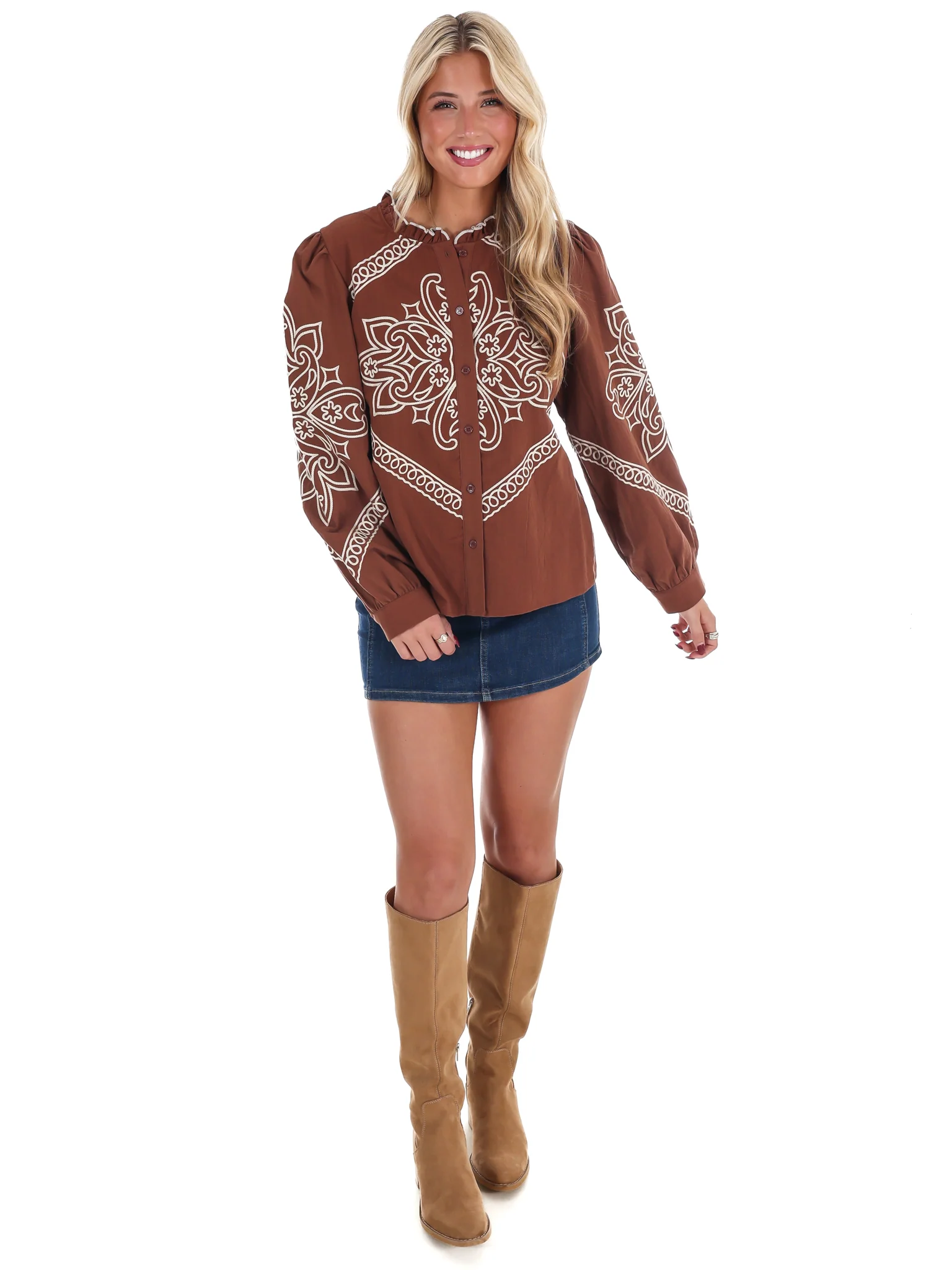 Ranch Rebel Embroidered Top - Image 4