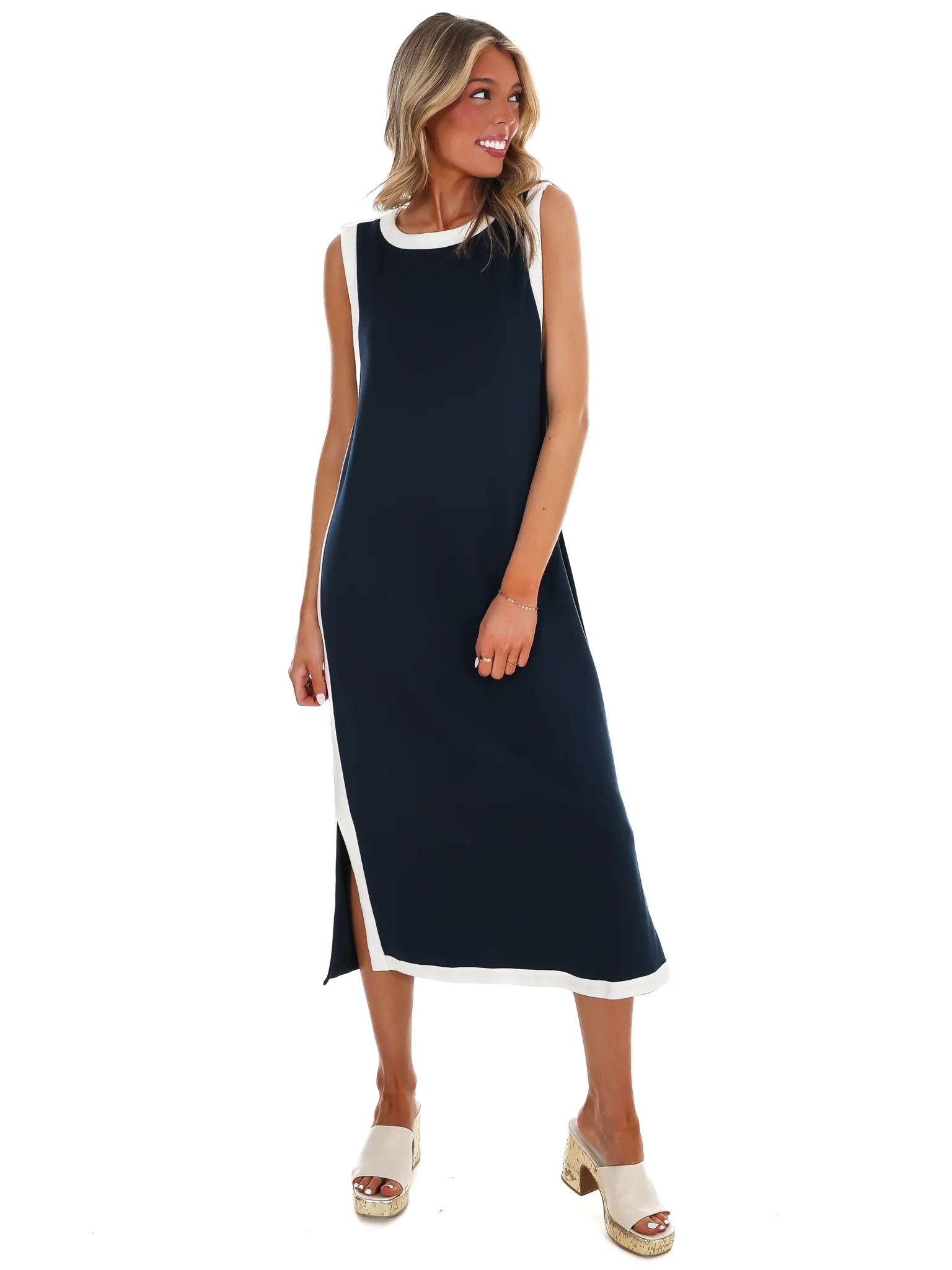 Reason to Stay Contrast Midi Dress - Image 11