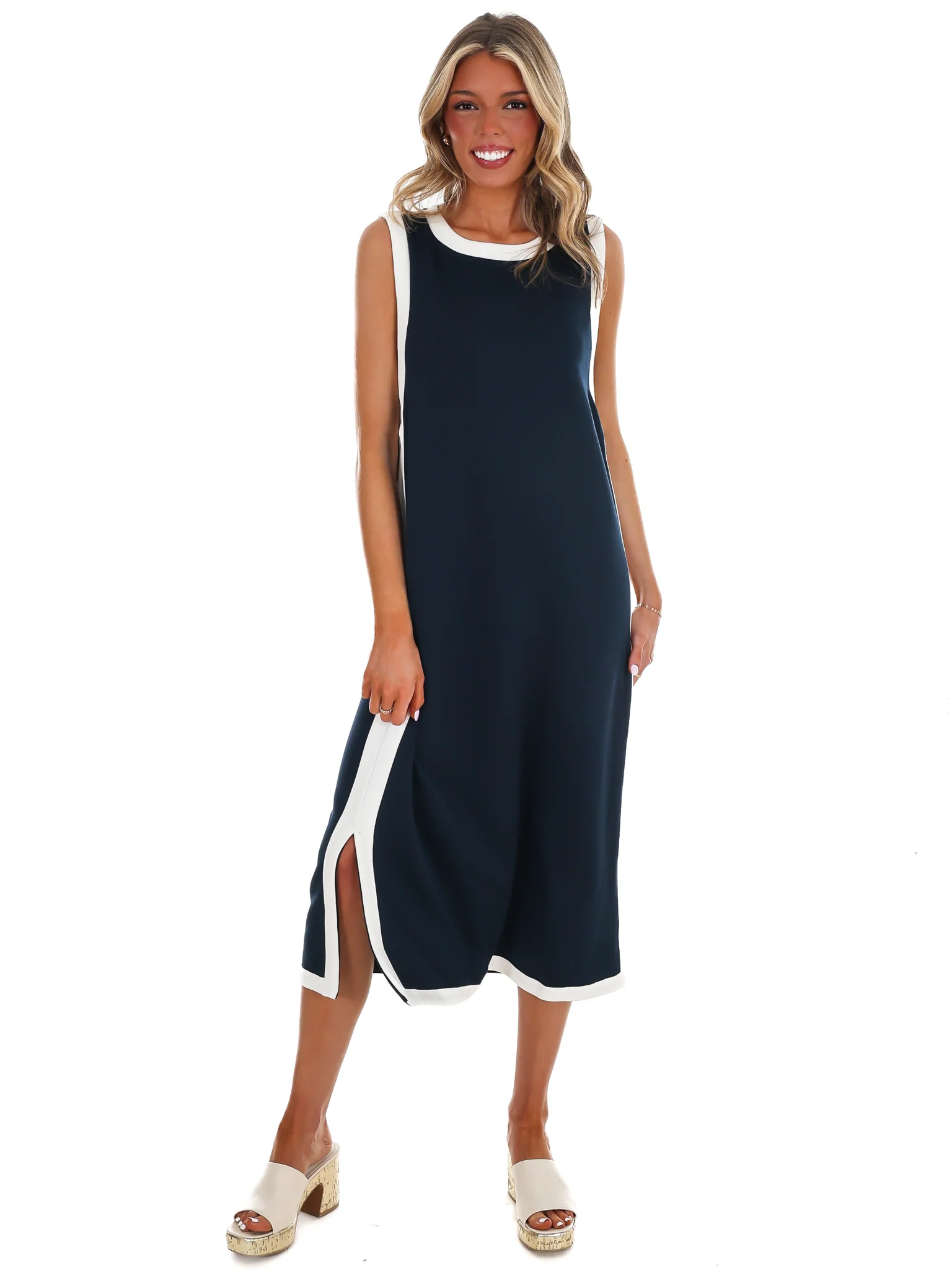 Reason to Stay Contrast Midi Dress - Image 12