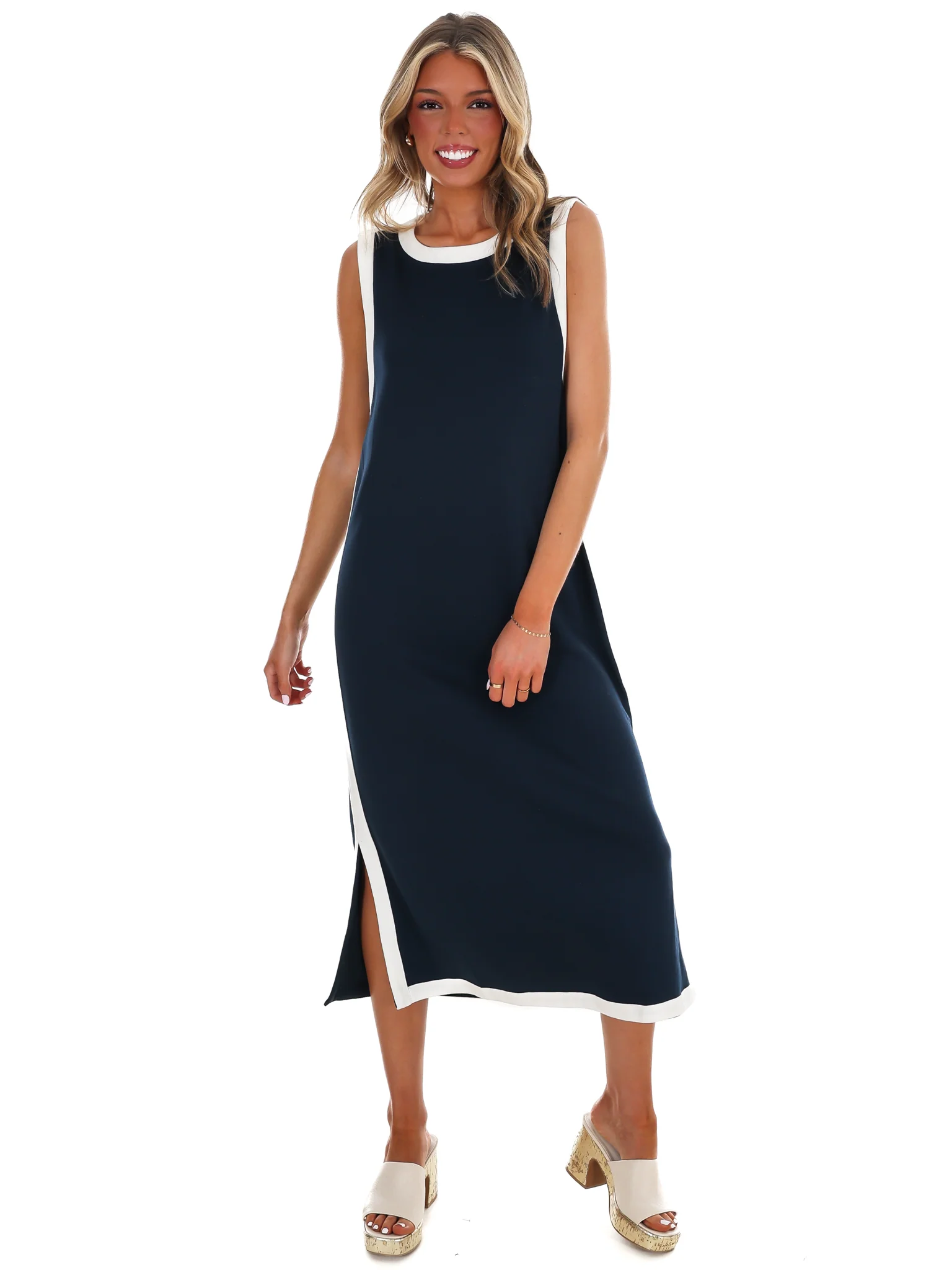 Reason to Stay Contrast Midi Dress - Image 13