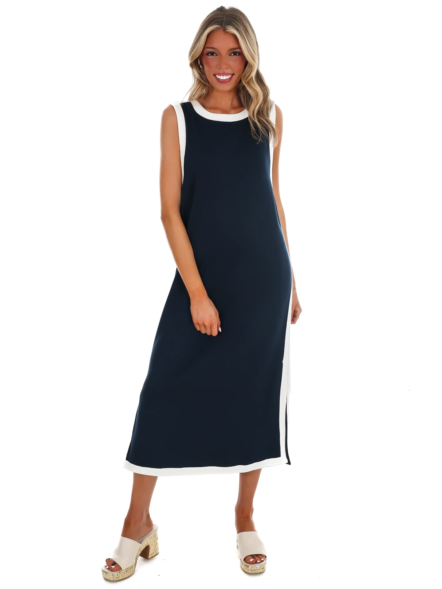 Reason to Stay Contrast Midi Dress - Image 8