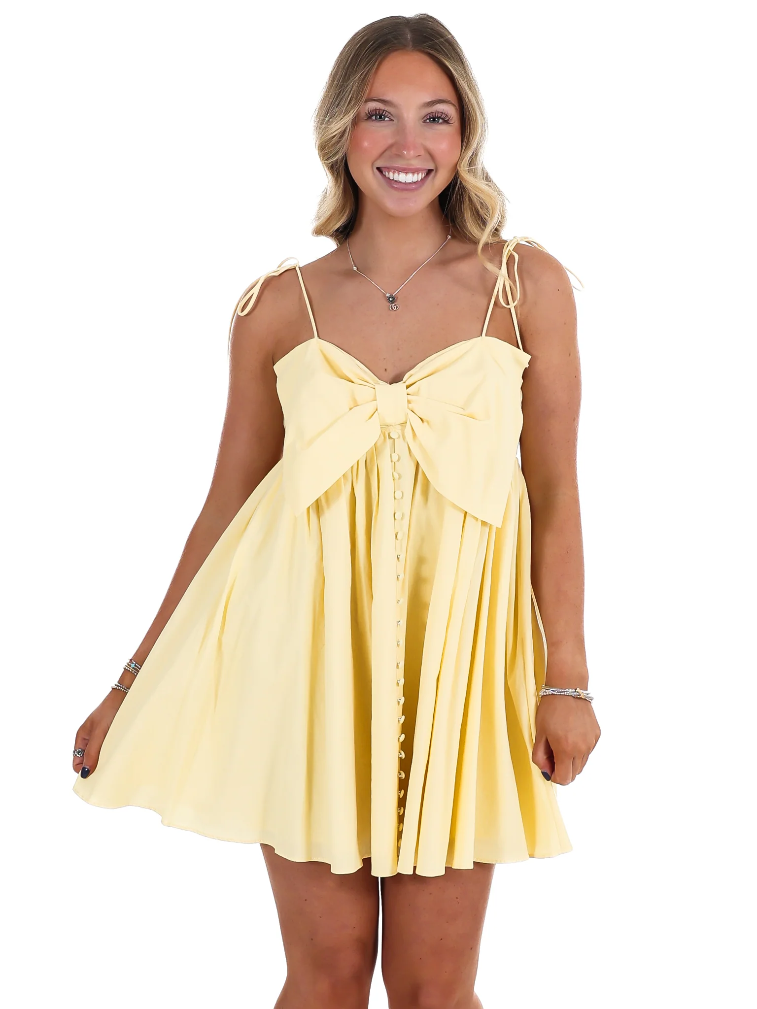 Refined Romance Bow Babydoll Dress - Image 21