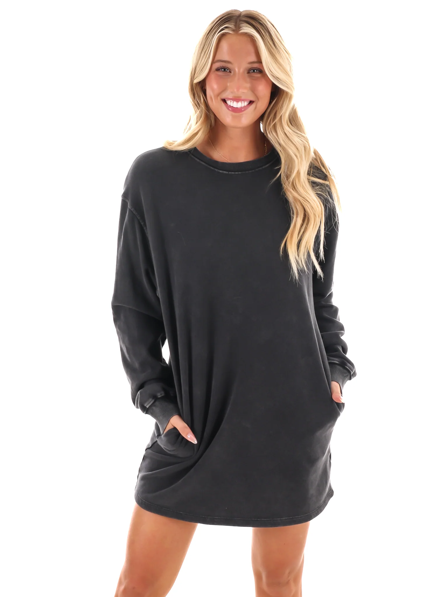 Relaxed Fit Sweatshirt Dress - Image 17