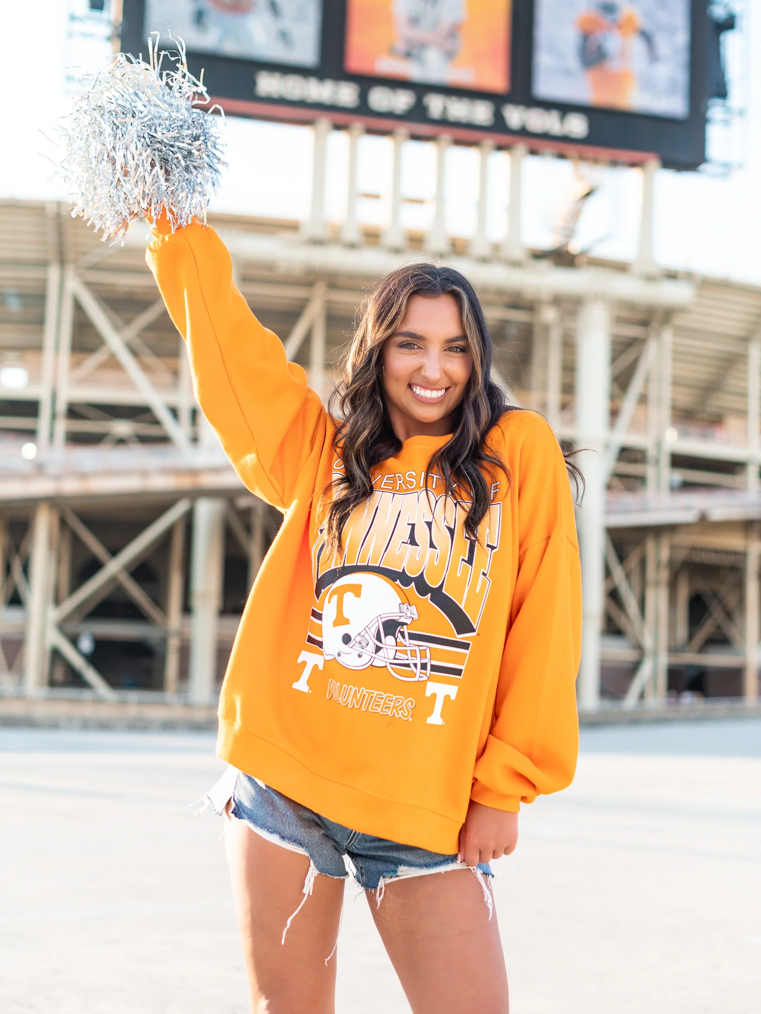 Retro Tennessee Helmet Oversized Sweatshirt - Image 3