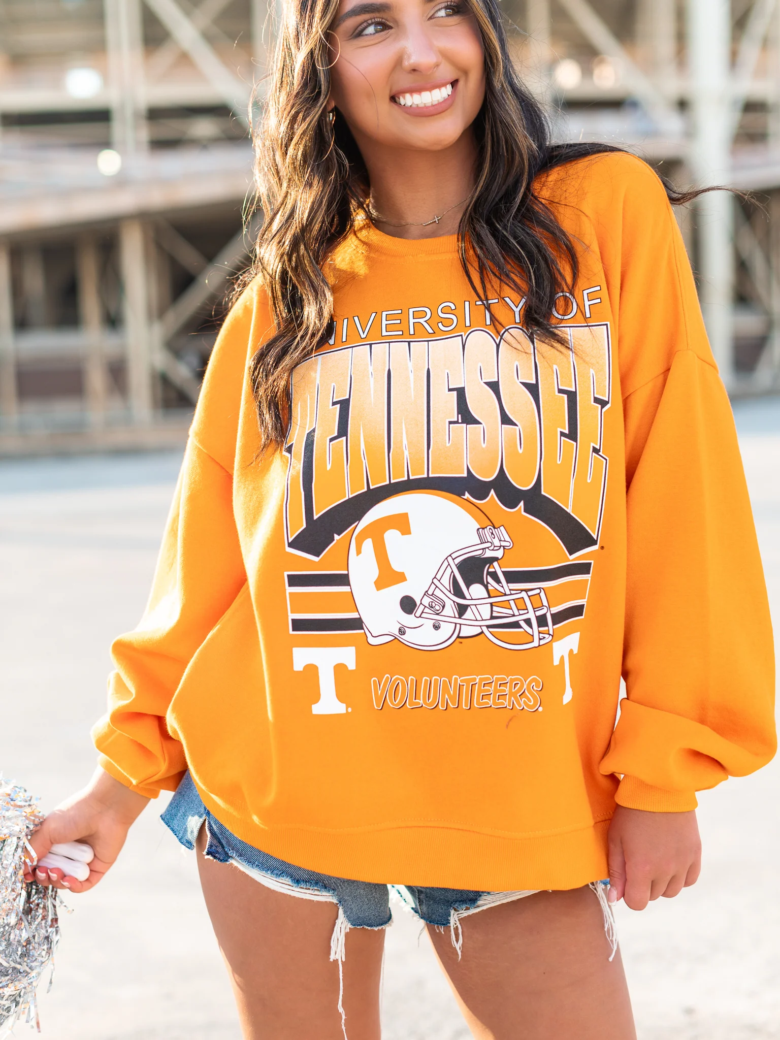 Retro Tennessee Helmet Oversized Sweatshirt - Image 5