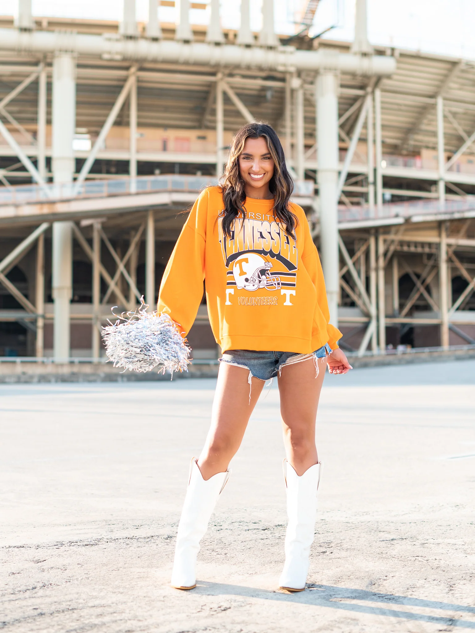 Retro Tennessee Helmet Oversized Sweatshirt - Image 6
