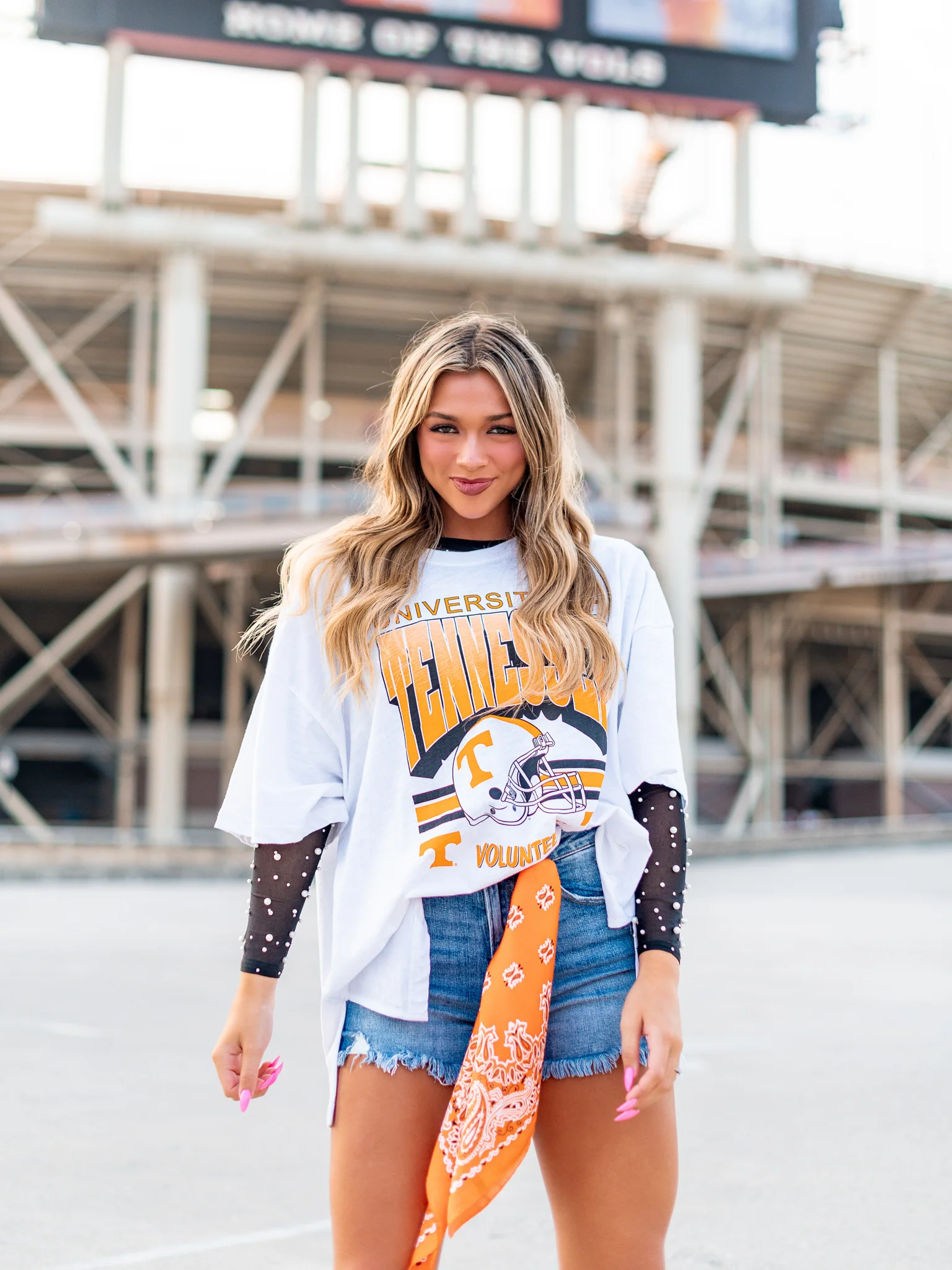Retro Tennessee Helmet Oversized Tee - Image 5