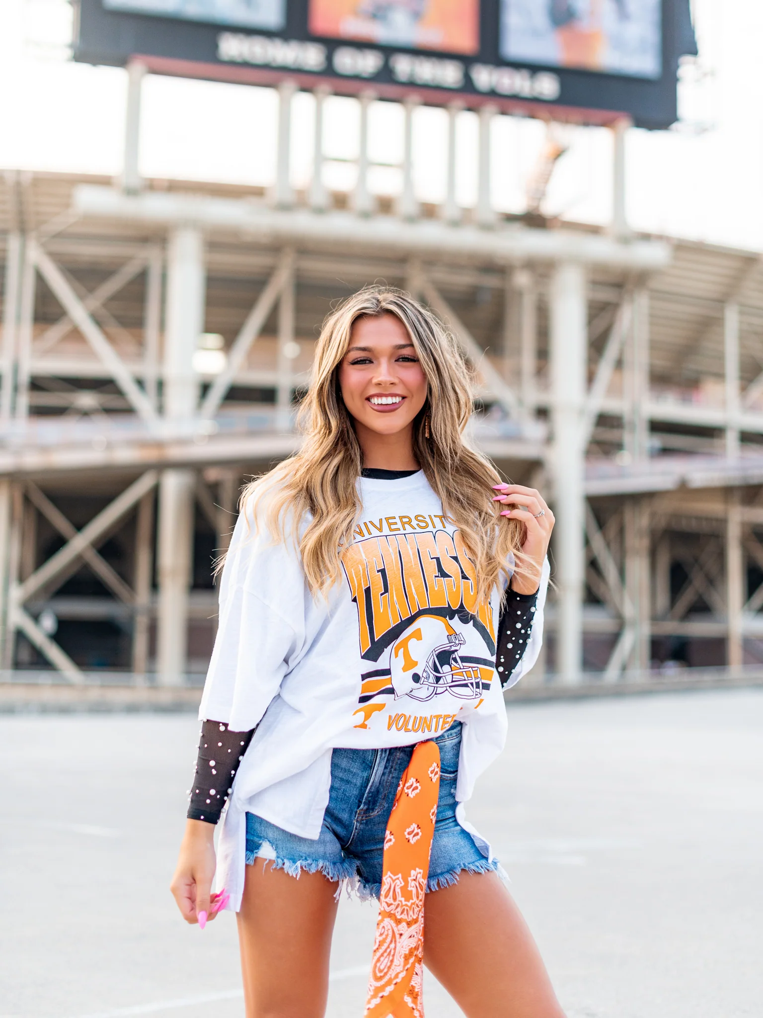 Retro Tennessee Helmet Oversized Tee - Image 7