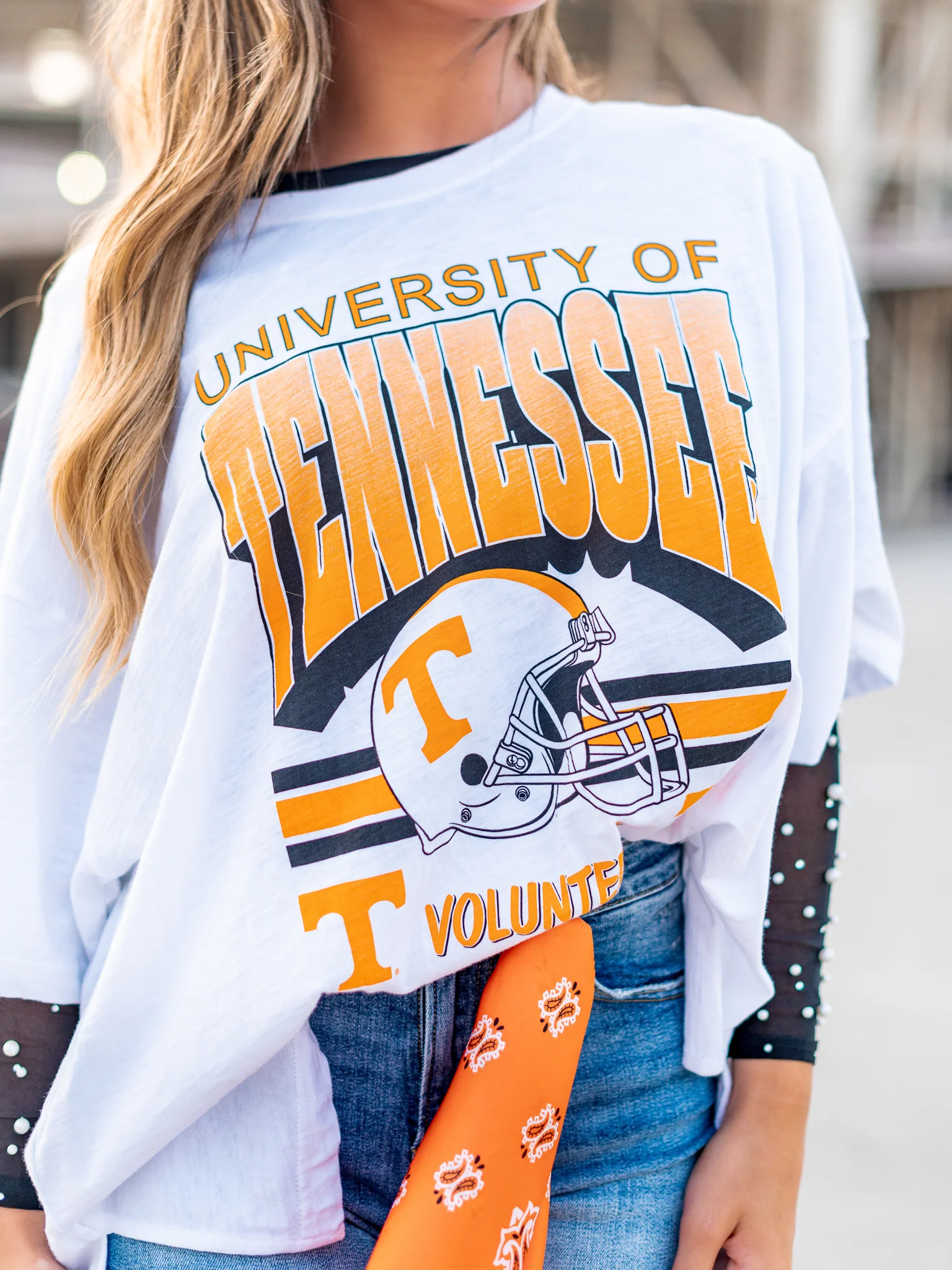 Retro Tennessee Helmet Oversized Tee - Image 9
