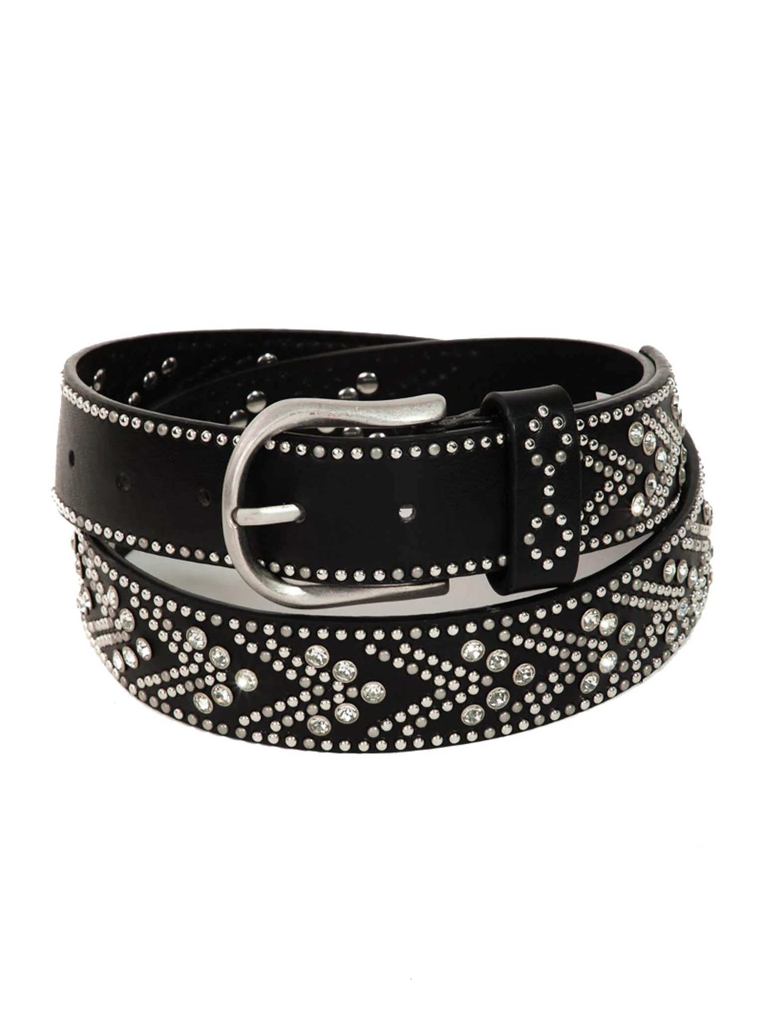 Rhinestone Metallic Studded Belt - Image 3