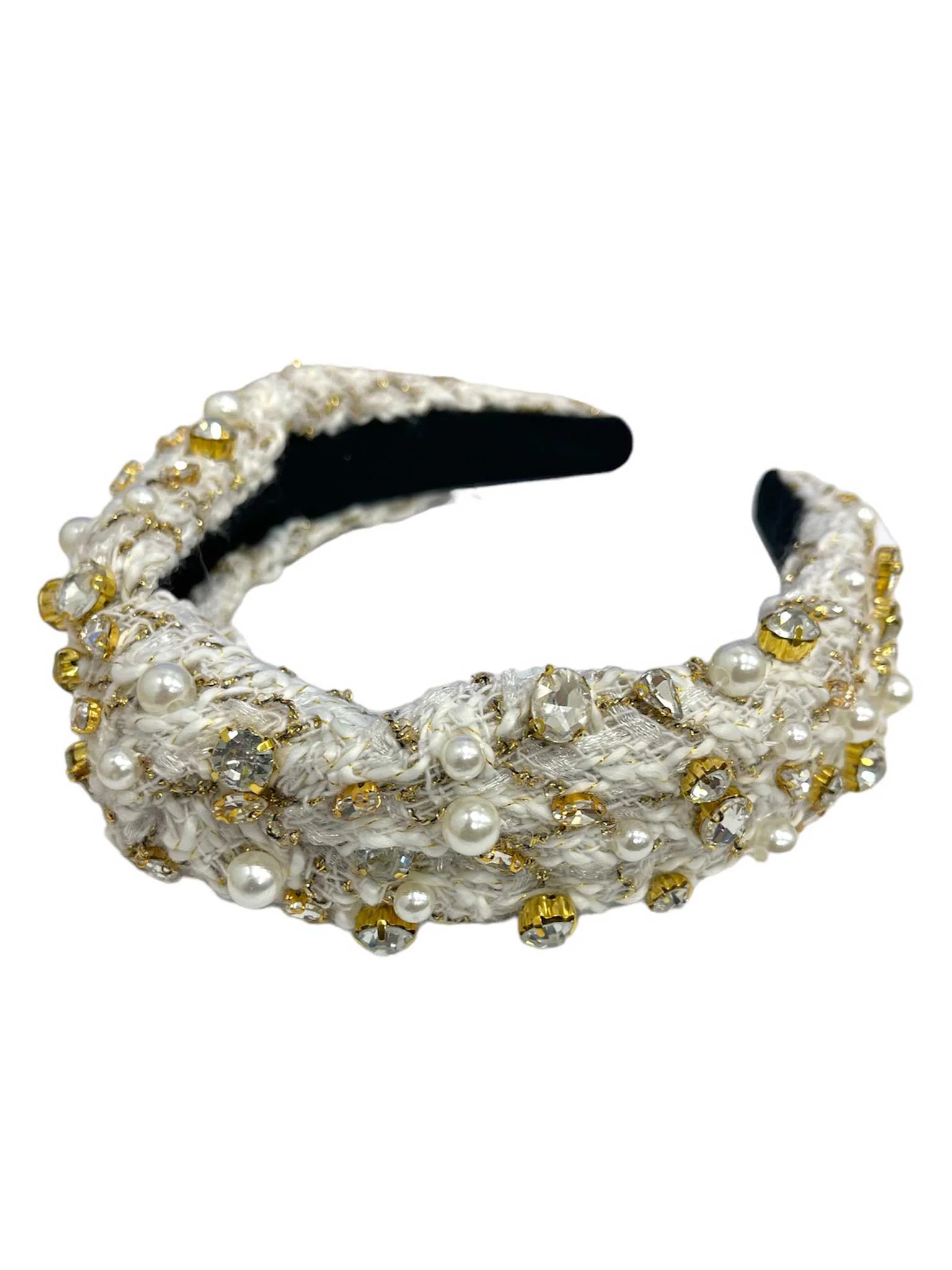 Rhinestone Pearl Knot Headband