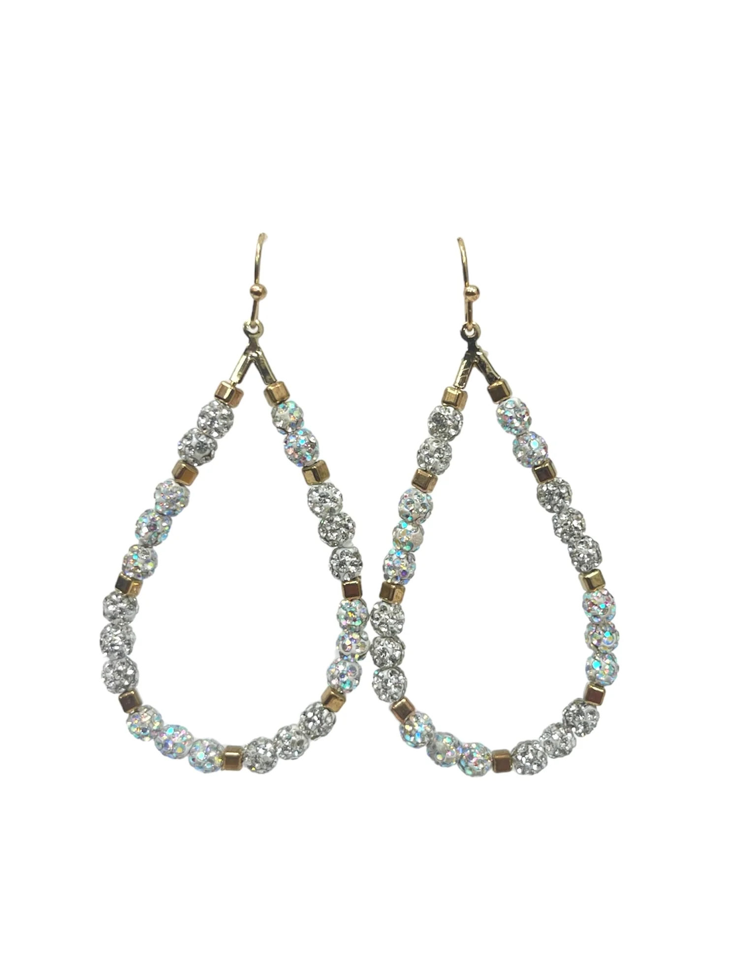 Rhinestone Teardrop Dangle Earrings
