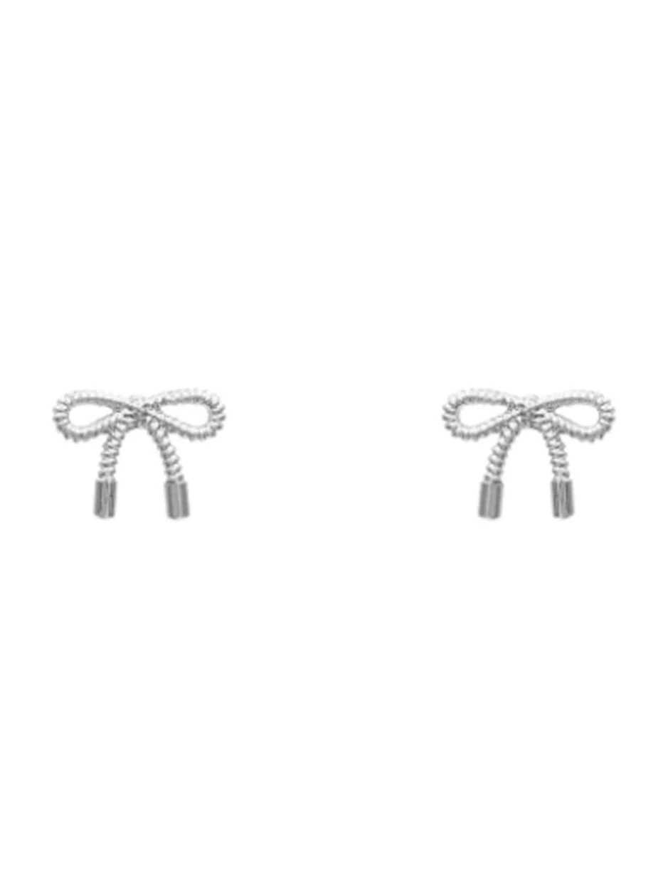 Ribbon Casting Stud Earrings - Image 2