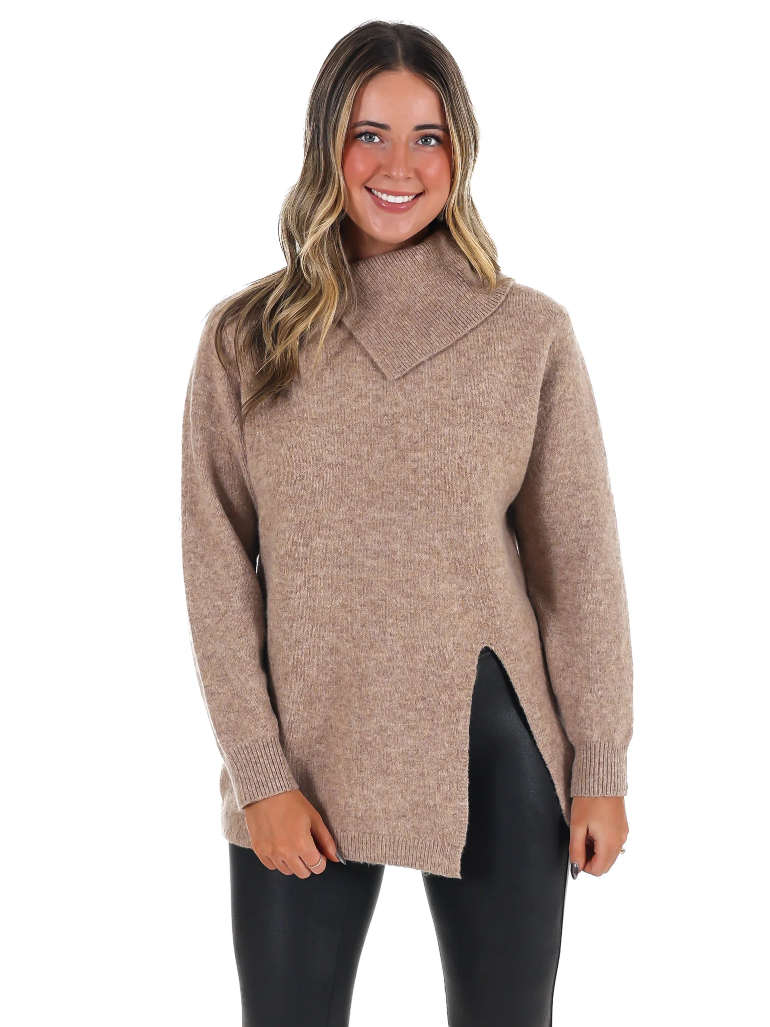Right on Schedule Mock Neck Sweater - Image 5