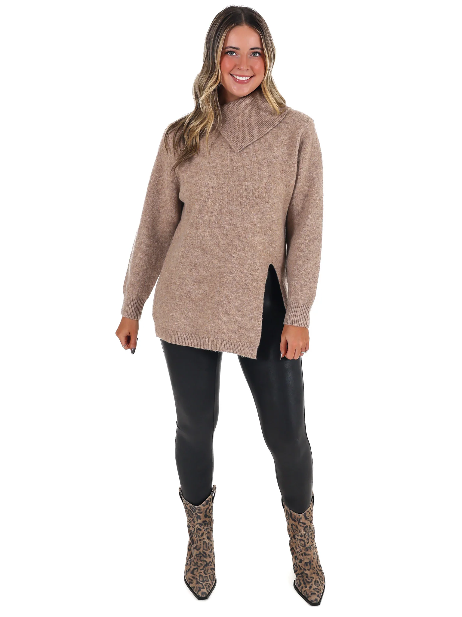 Right on Schedule Mock Neck Sweater - Image 6