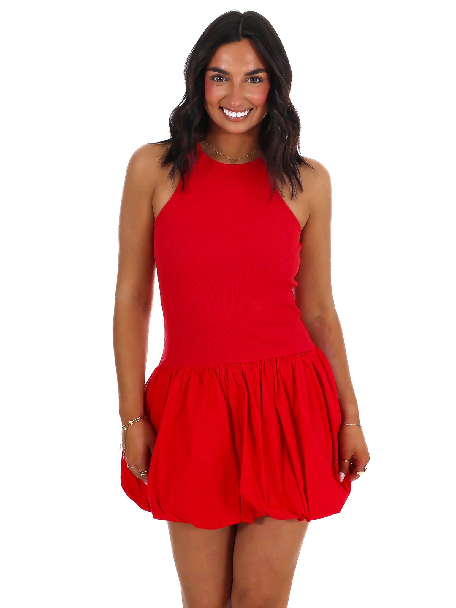Right on Time Bubble Hem Mini Dress - Image 3