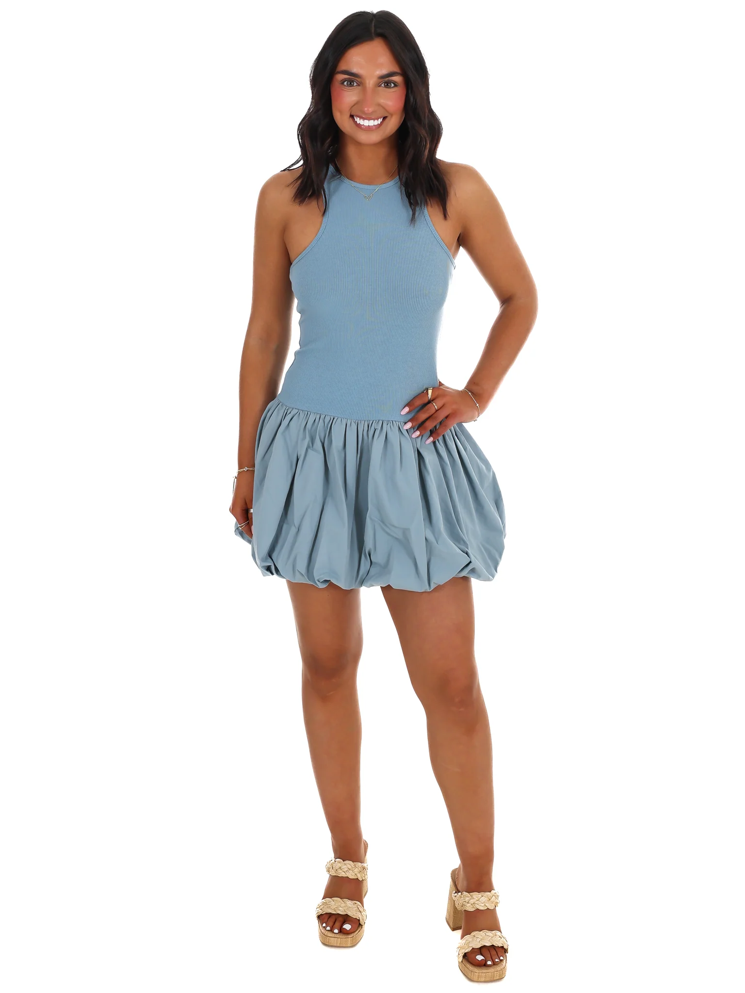 Right on Time Bubble Hem Mini Dress - Image 9