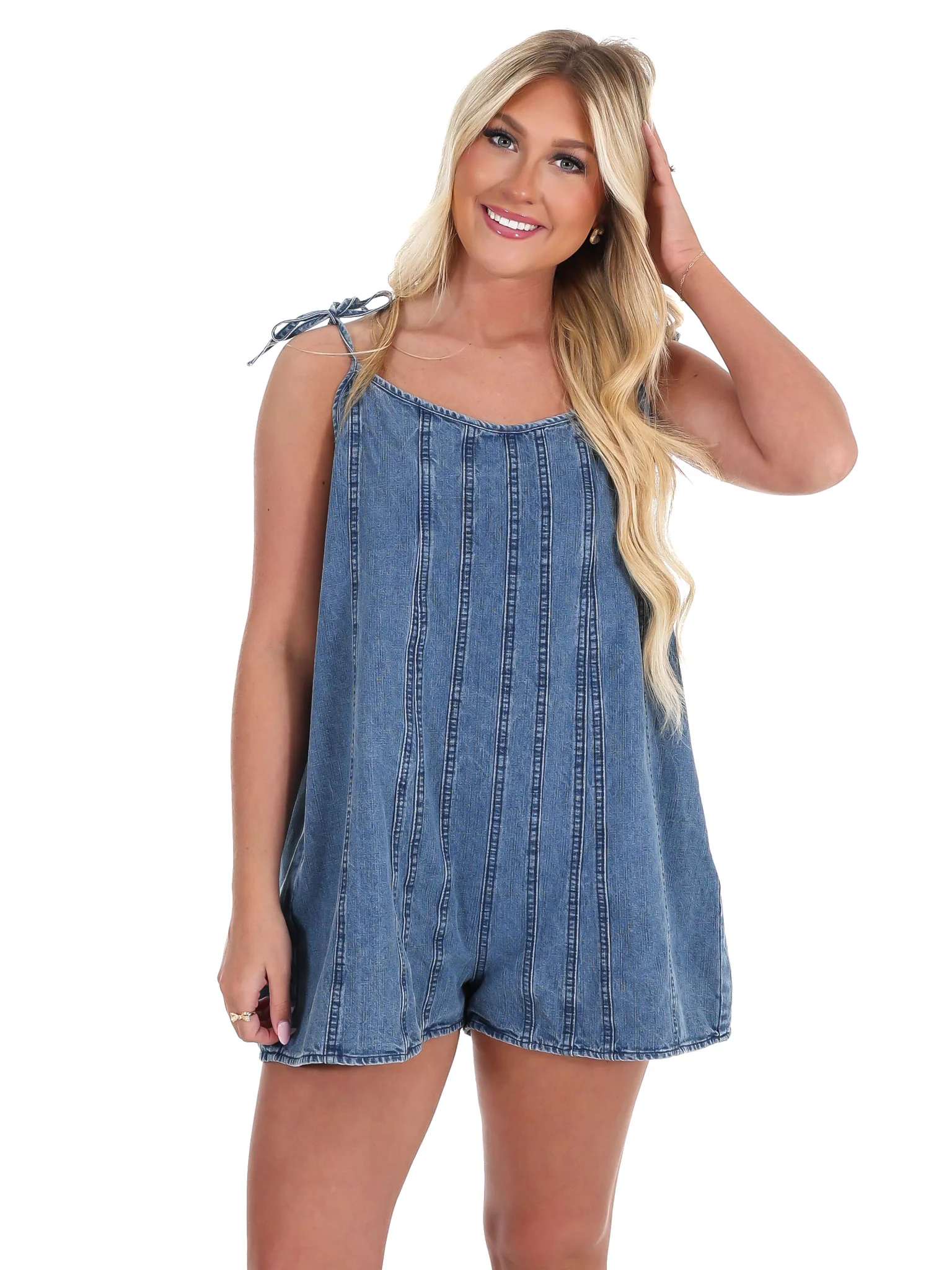 Rising Sun Denim Romper
